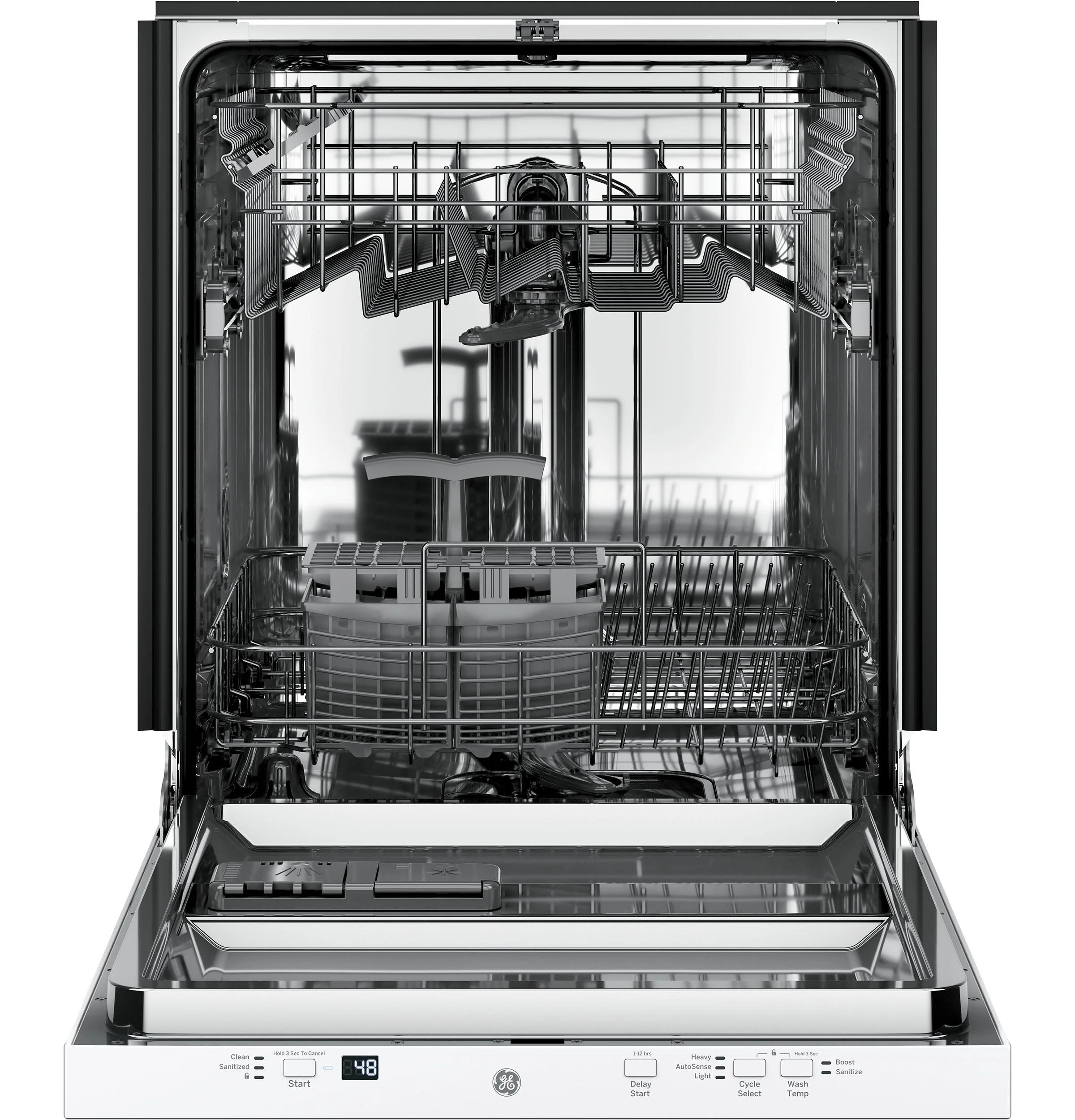 GDT225SGLWW GE® ENERGY STAR® ADA Compliant Stainless Steel Interior Dishwasher with Sanitize Cycle - Image 4