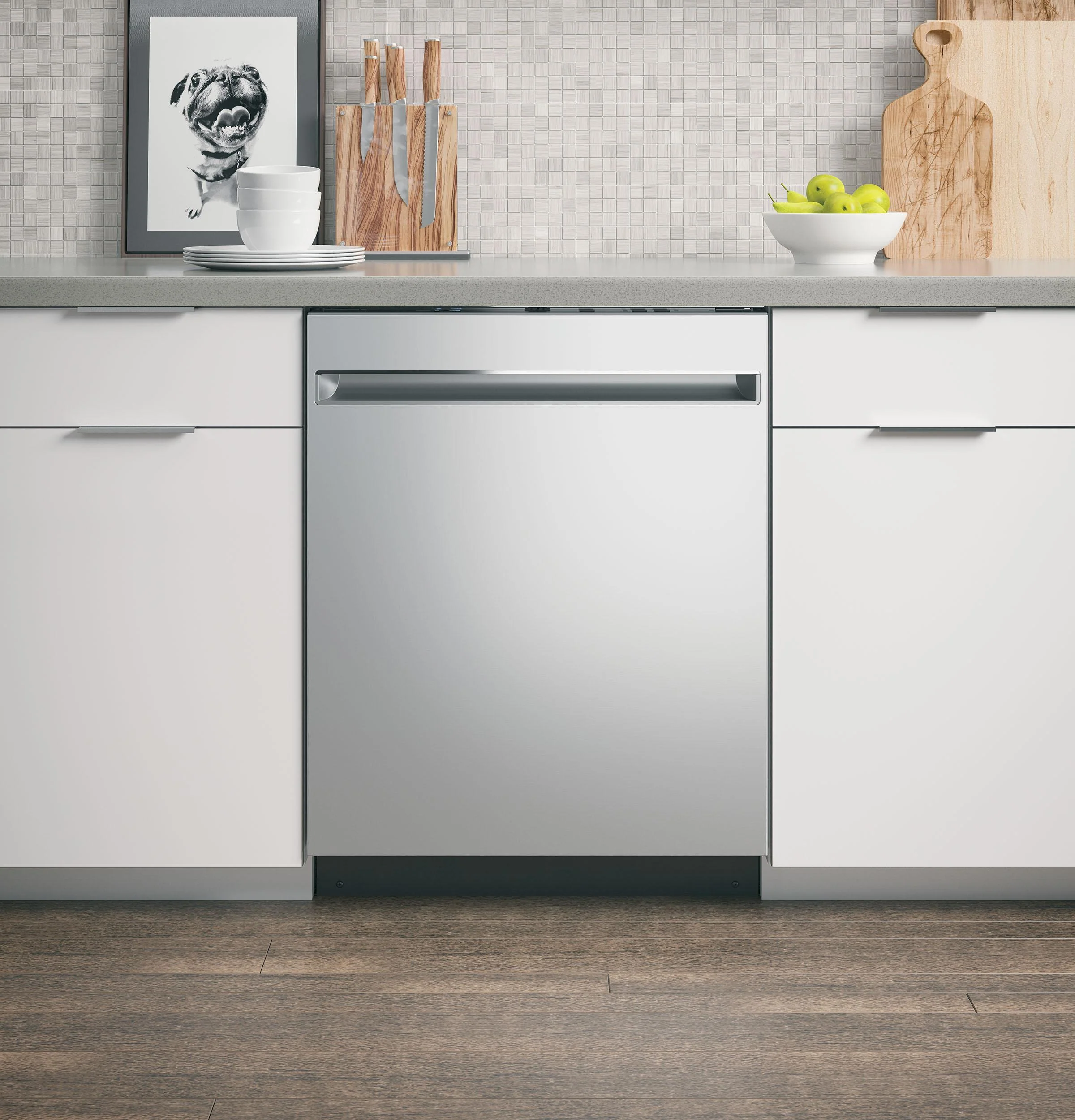 GDT225SSLSS GE® ENERGY STAR® ADA Compliant Stainless Steel Interior Dishwasher with Sanitize Cycle - Image 4