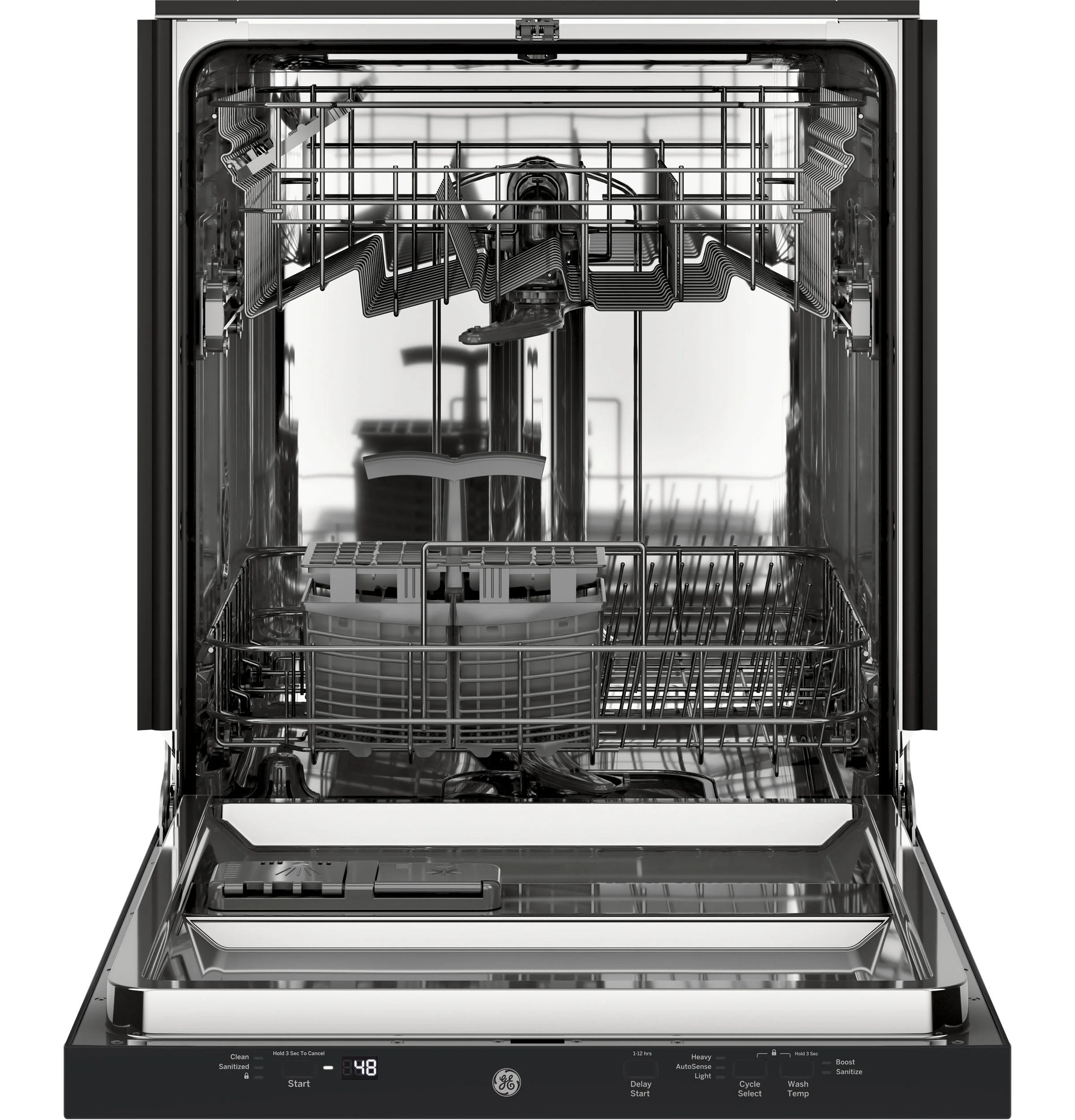 GDT226SGLBB GE® ENERGY STAR® ADA Compliant Stainless Steel Interior Dishwasher with Sanitize Cycle - Image 3