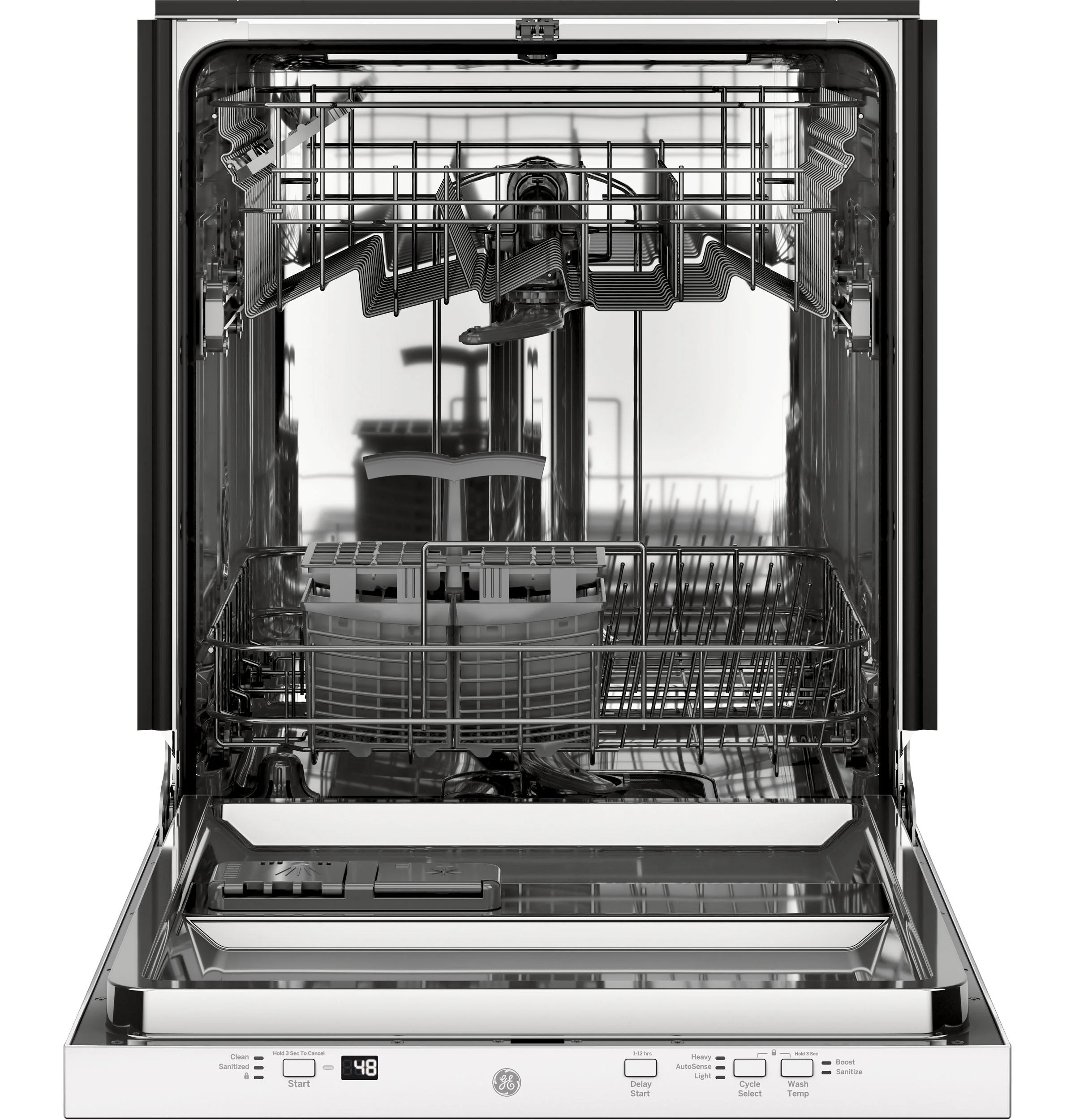 GDT226SGLWW GE® ENERGY STAR® ADA Compliant Stainless Steel Interior Dishwasher with Sanitize Cycle - Image 3