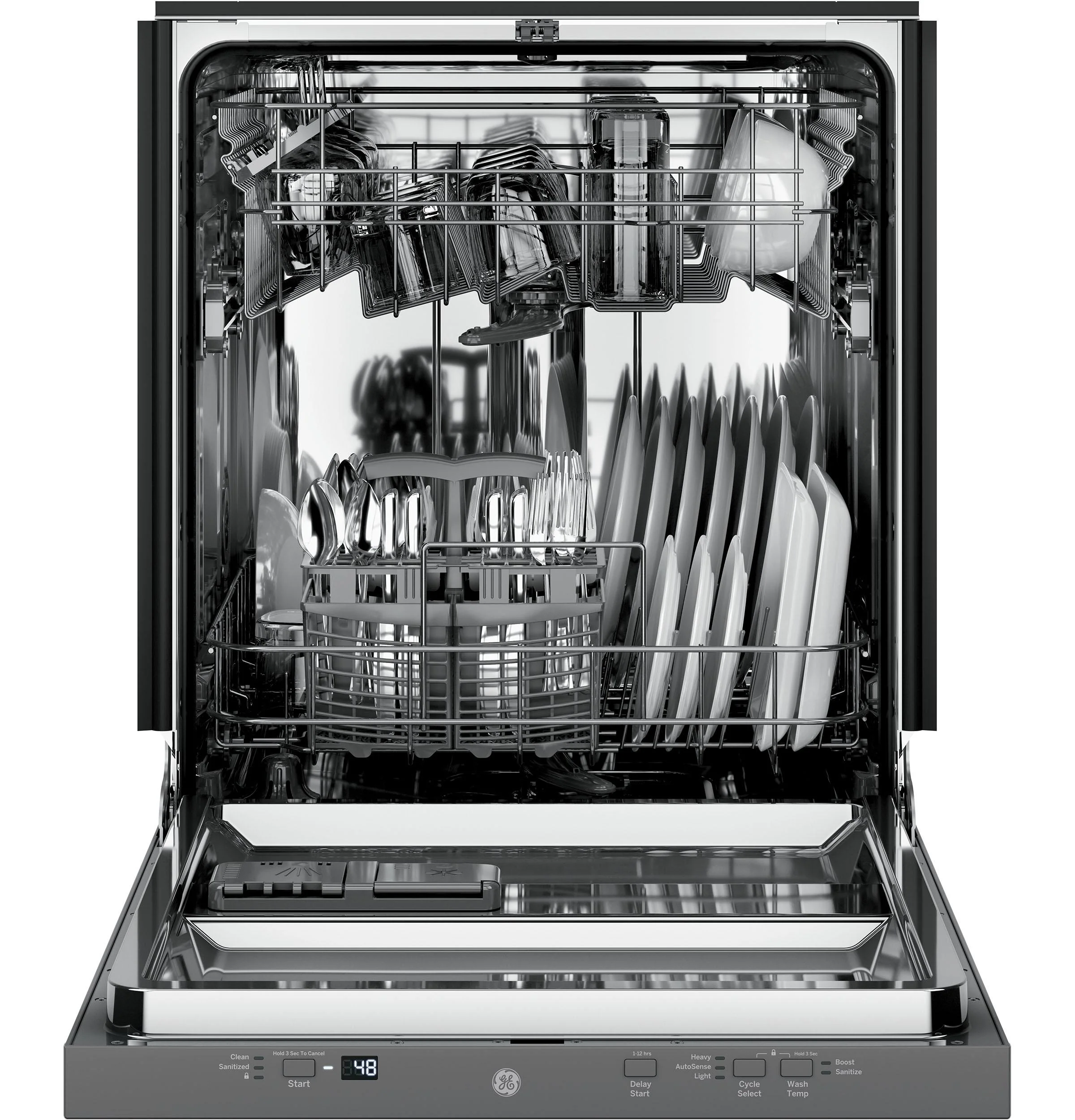 GDT226SILII GE® ENERGY STAR® ADA Compliant Stainless Steel Interior Panel-Ready Dishwasher with Sanitize Cycle - Image 4
