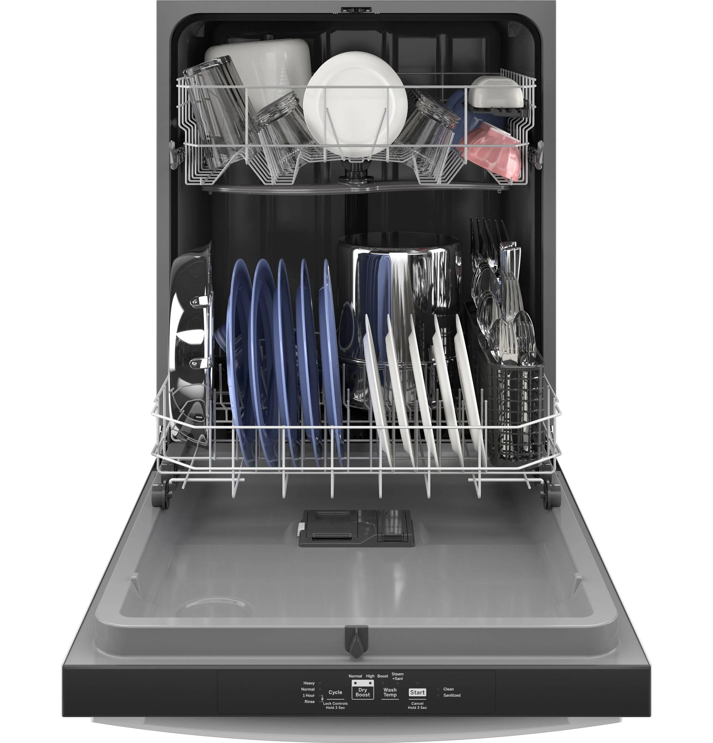 GDT535PGRWW GE® ENERGY STAR® Top Control with Plastic Interior Dishwasher with Sanitize Cycle & Dry Boost - Image 3