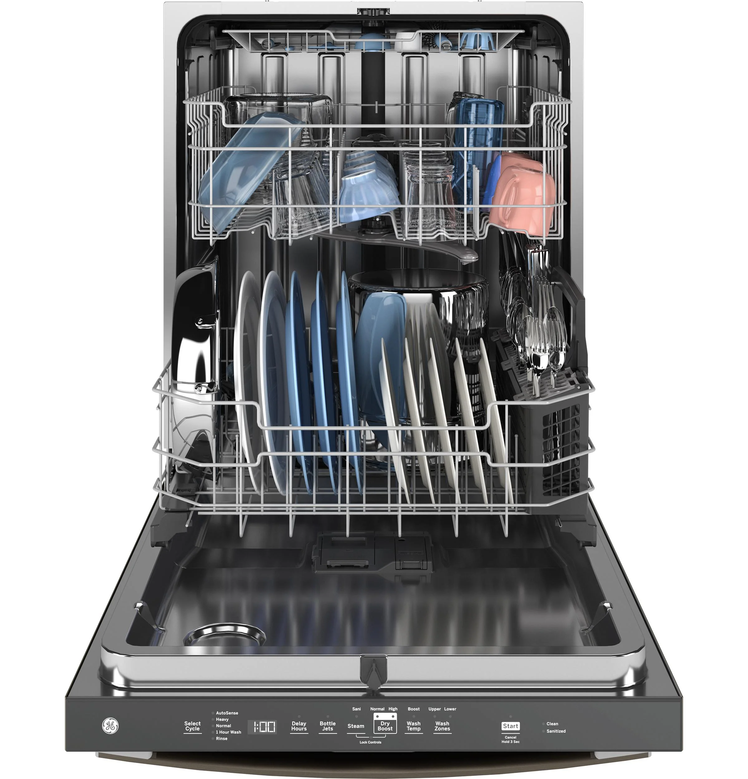 GDT650SMVES GE® ENERGY STAR® Fingerprint Resistant Top Control with Stainless Steel Interior Dishwasher with Sanitize Cycle - Image 3