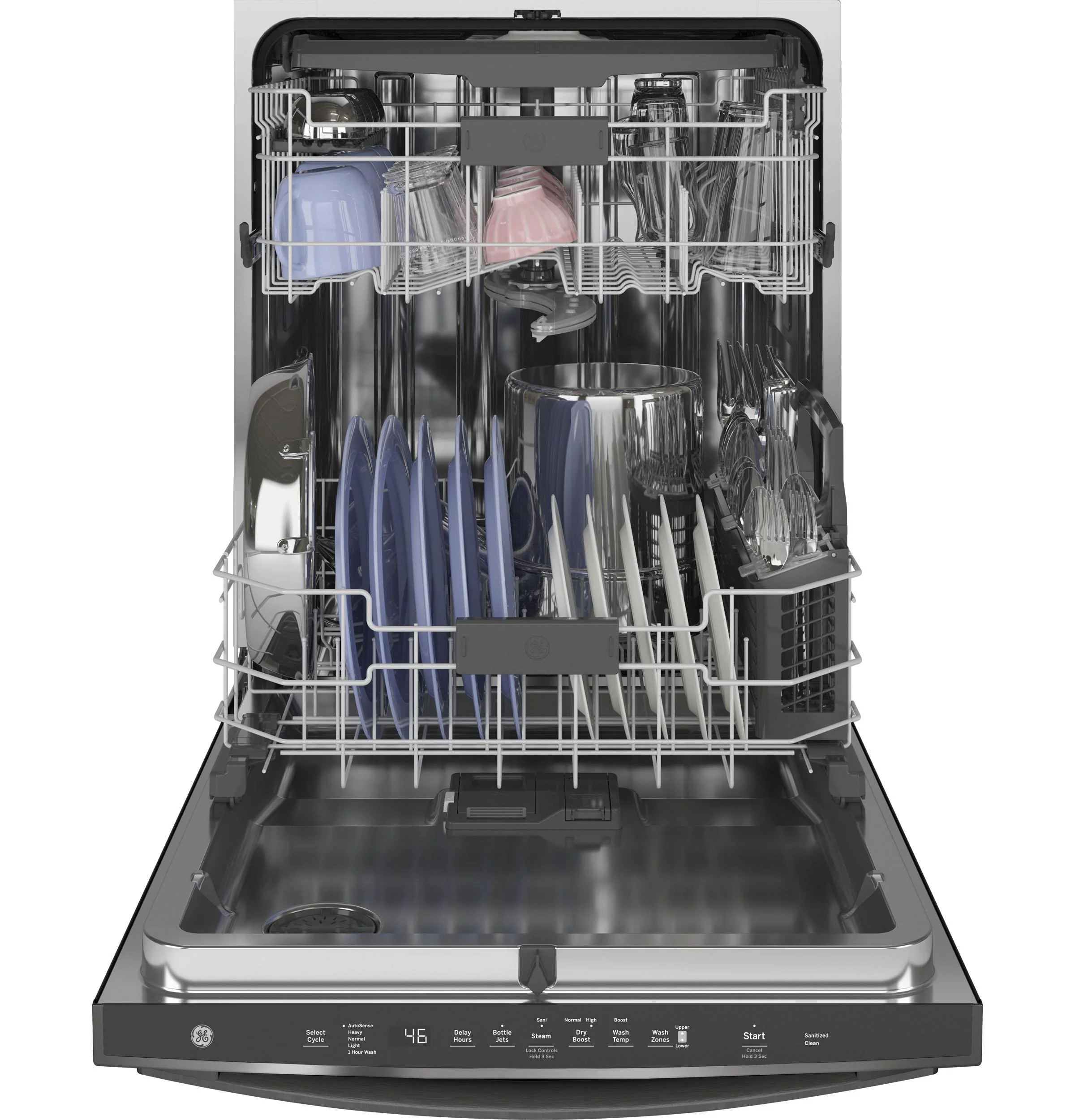 GE® Top Control with Stainless Steel Interior Dishwasher with Sanitize Cycle & Dry Boost with Fan Assist - Image 5
