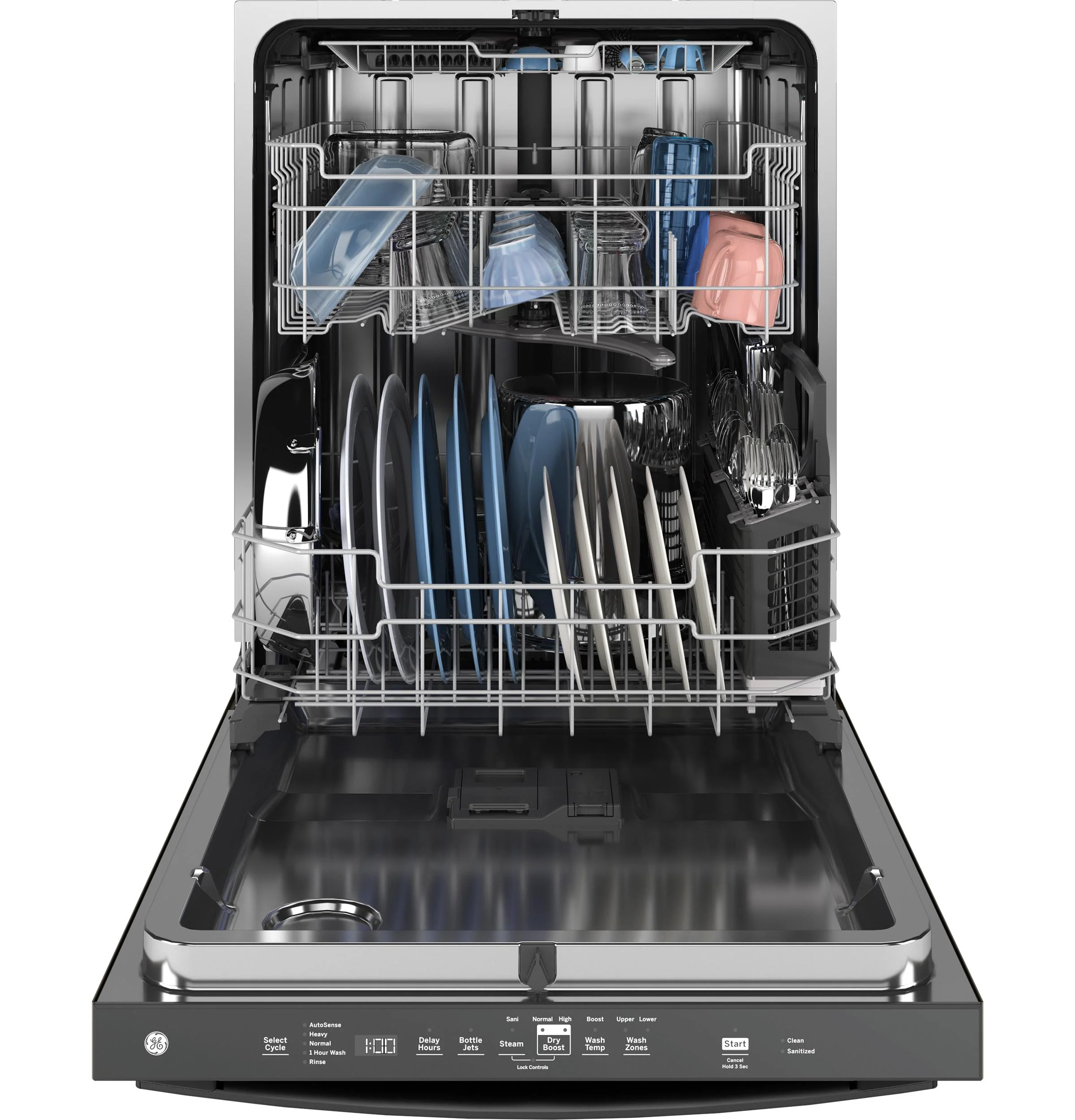 GDT670SGVBB GE® ENERGY STAR® Top Control with Stainless Steel Interior Dishwasher with Sanitize Cycle - Image 2