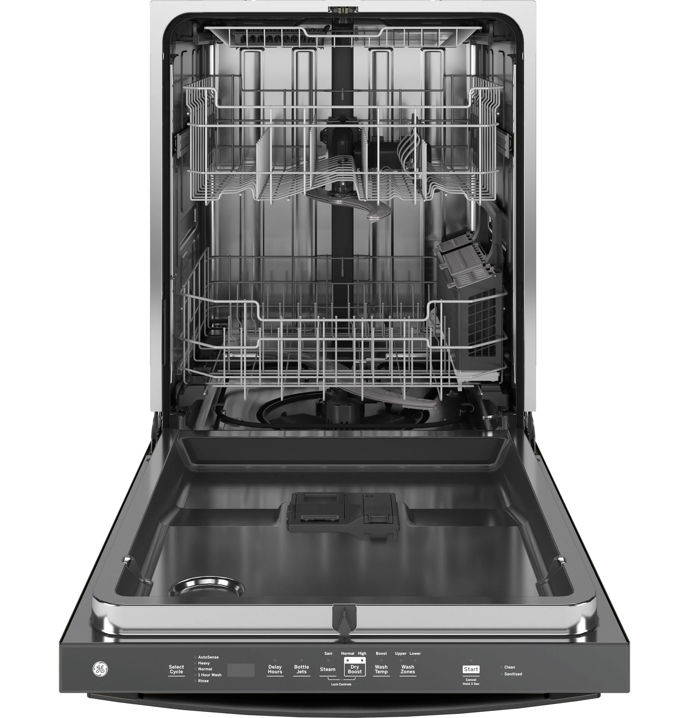 GDT670SGVBB GE® ENERGY STAR® Top Control with Stainless Steel Interior Dishwasher with Sanitize Cycle - Image 3