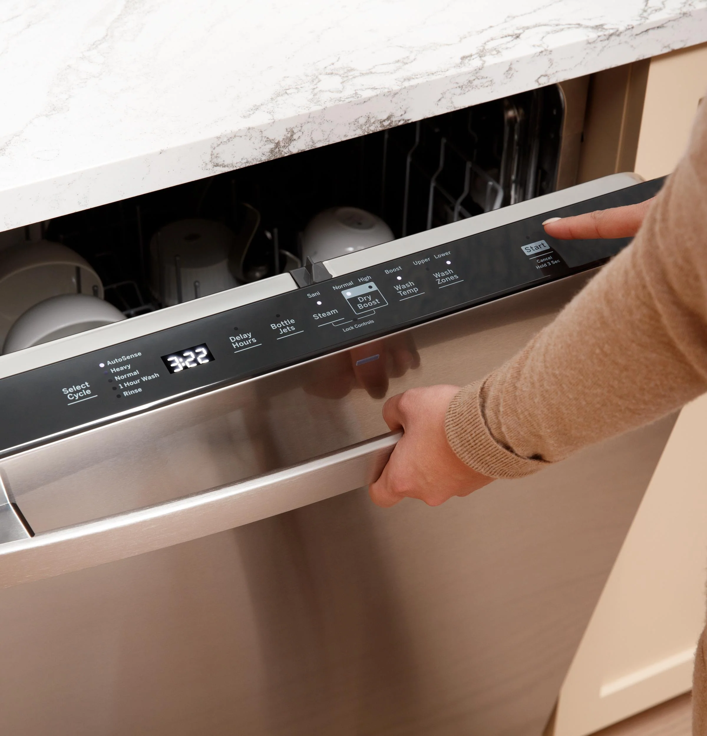 GDT670SMVES GE® ENERGY STAR® Top Control with Stainless Steel Interior Dishwasher with Sanitize Cycle - Image 24