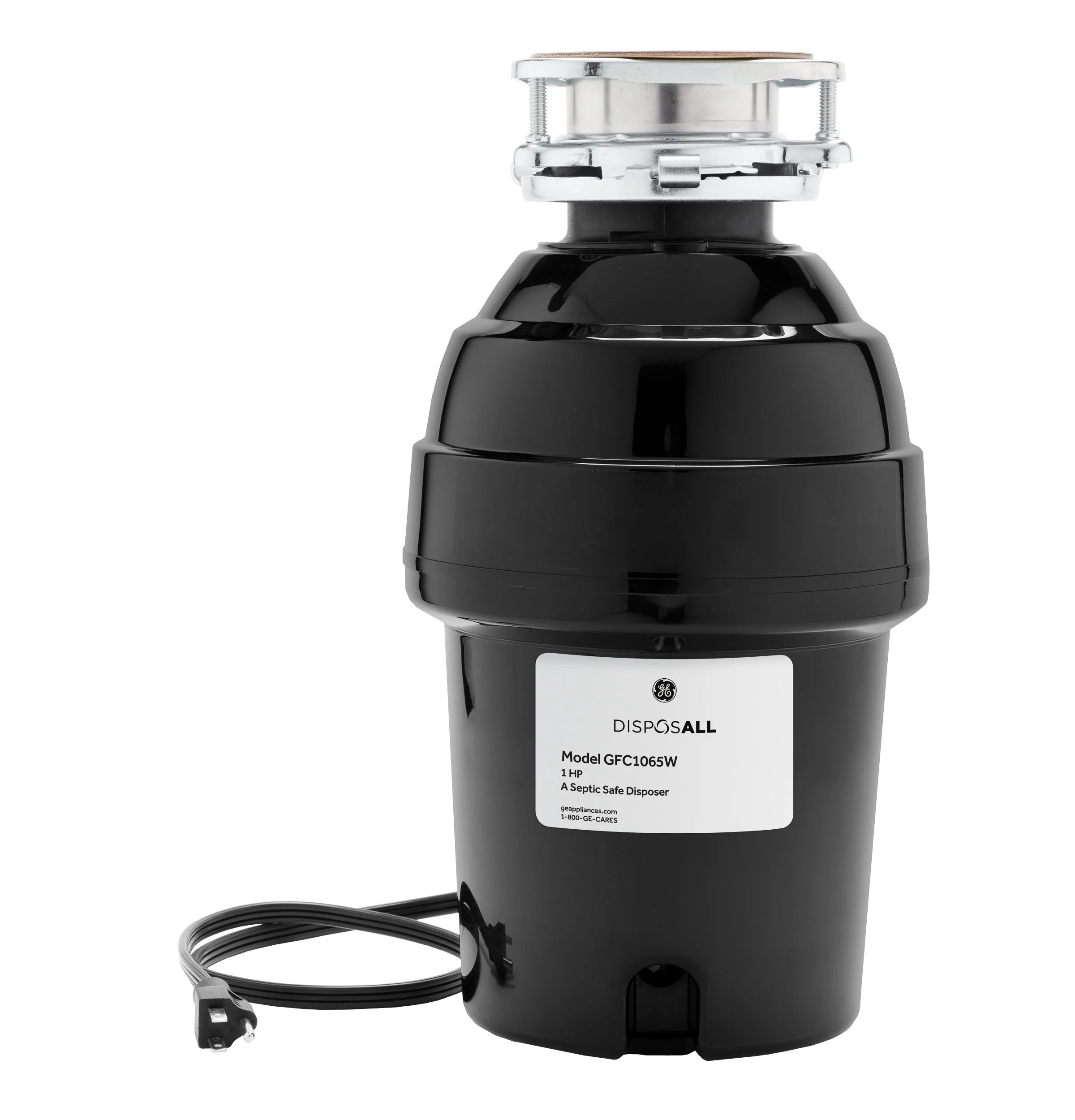 GFC1065W GE DISPOSALL® 1 HP Continuous Feed Garbage Disposer - Corded