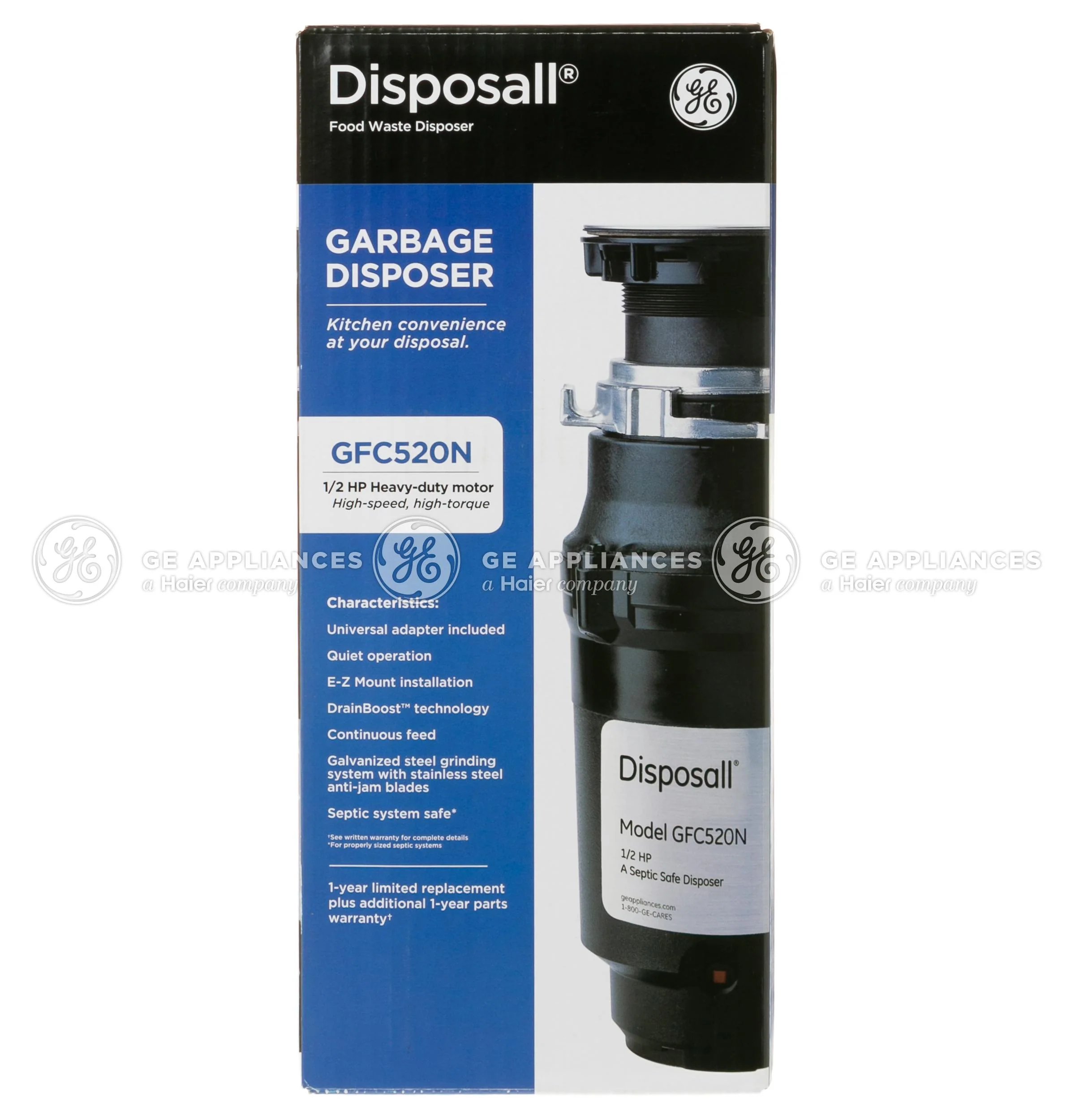 GFC520N GE DISPOSALL® 1/2 HP Continuous Feed Garbage Disposer - Non-Corded - Image 5