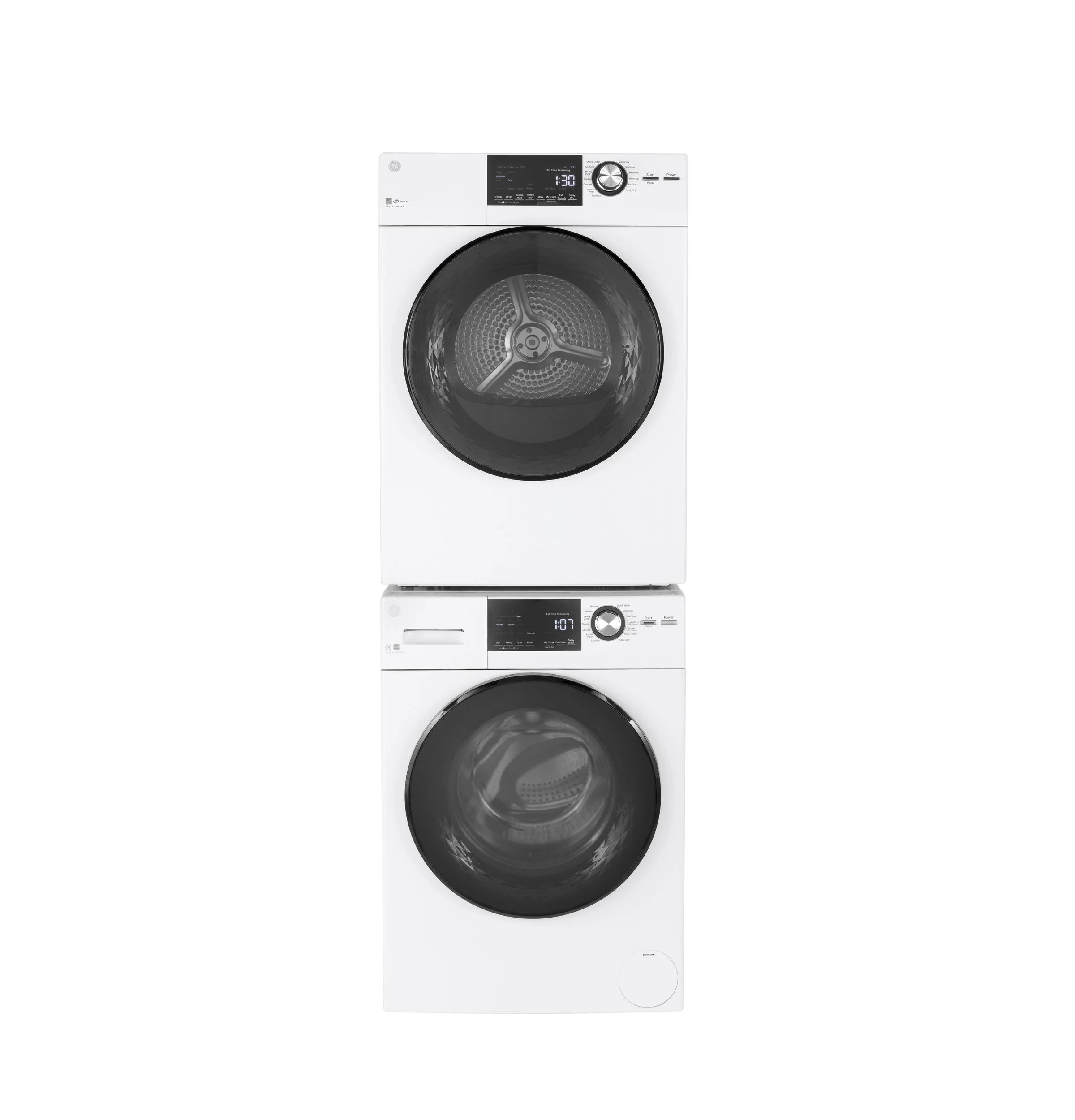 GFD14ESSNWW GE® ENERGY STAR® 24" 4.3 Cu.Ft. Front Load Vented Electric Dryer with Stainless Steel Basket - Image 3