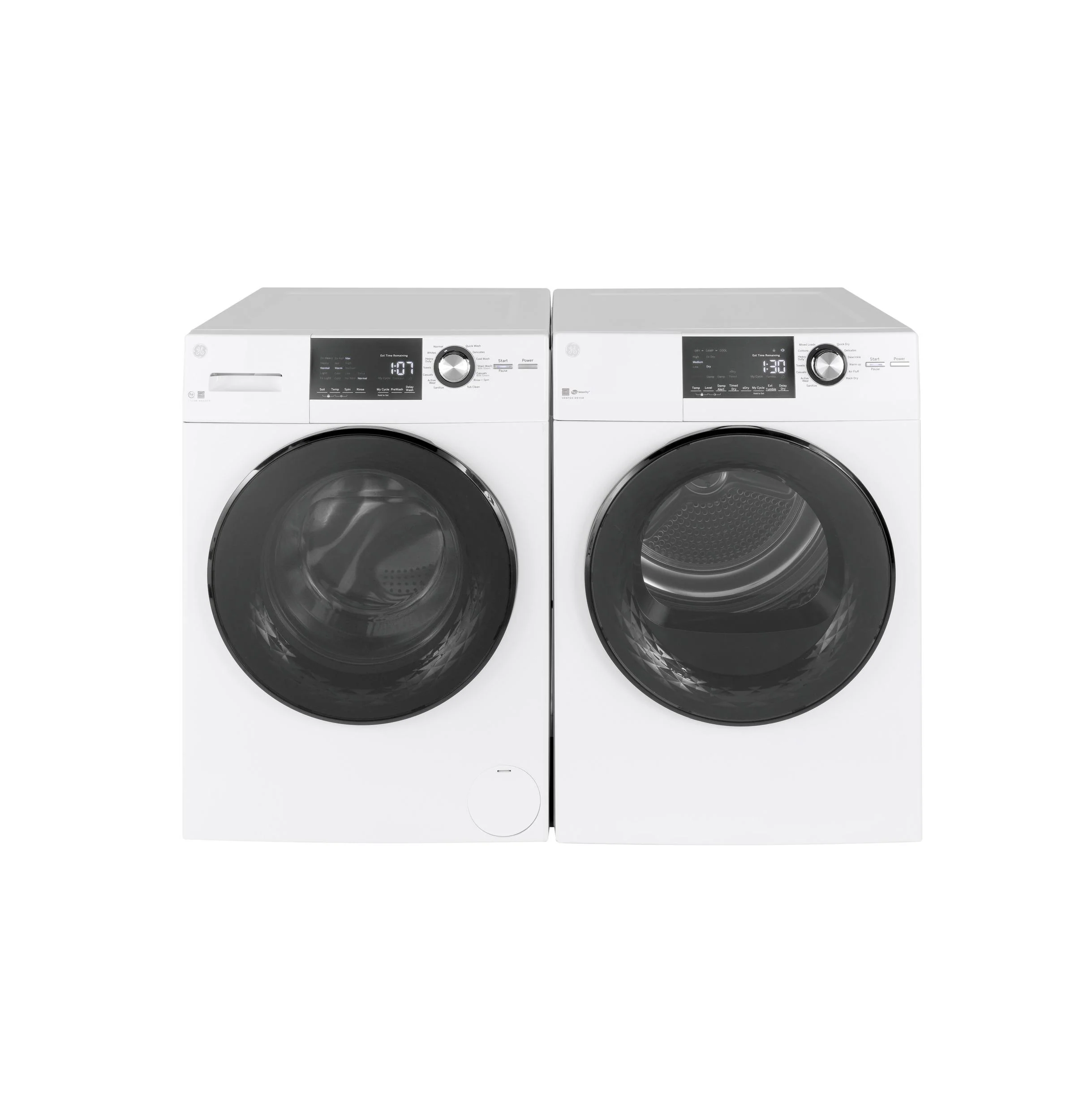 GFD14ESSNWW GE® ENERGY STAR® 24" 4.3 Cu.Ft. Front Load Vented Electric Dryer with Stainless Steel Basket - Image 6