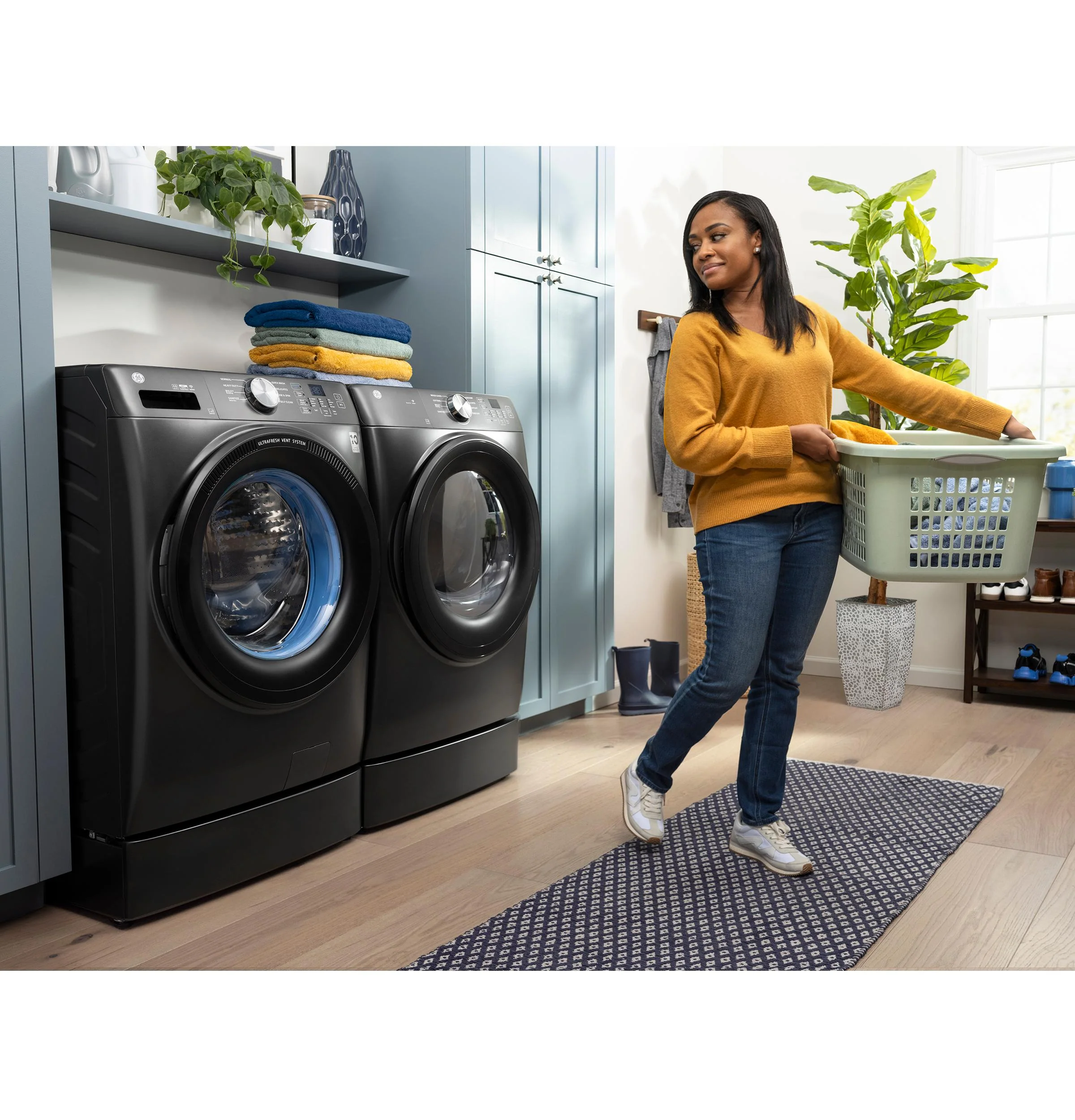 GFD35ESPYDS GE® ENERGY STAR® 7.8 cu. ft. Capacity Smart Front Load Electric Dryer - Image 9
