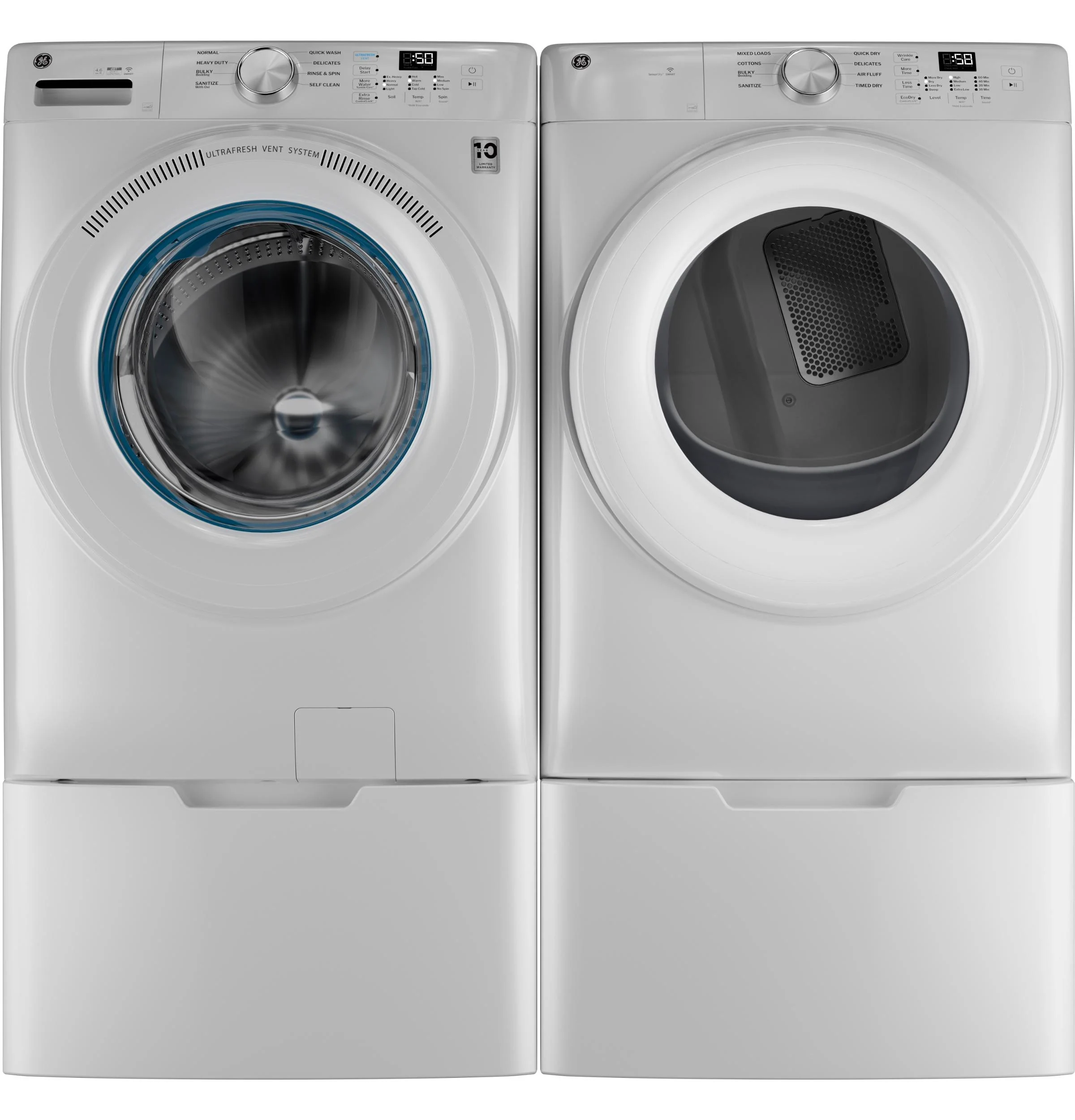 GFD35GSSYWW GE® ENERGY STAR® 7.8 cu. ft. Capacity Smart Front Load Gas Dryer - Image 9