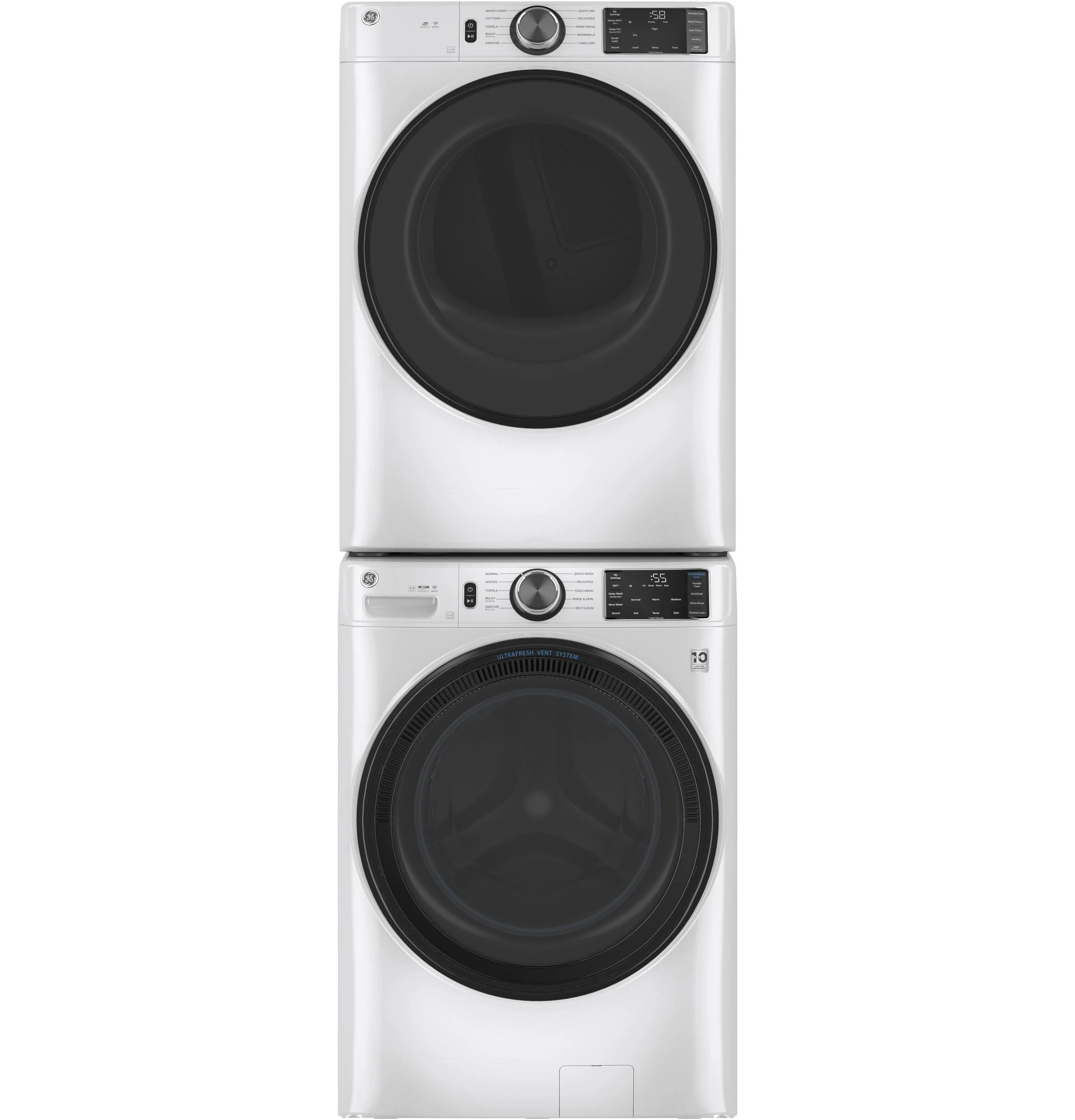GFD55ESSNWW GE® ENERGY STAR® 7.8 cu. ft. Capacity Smart Front Load Electric Dryer with Sanitize Cycle - Image 11