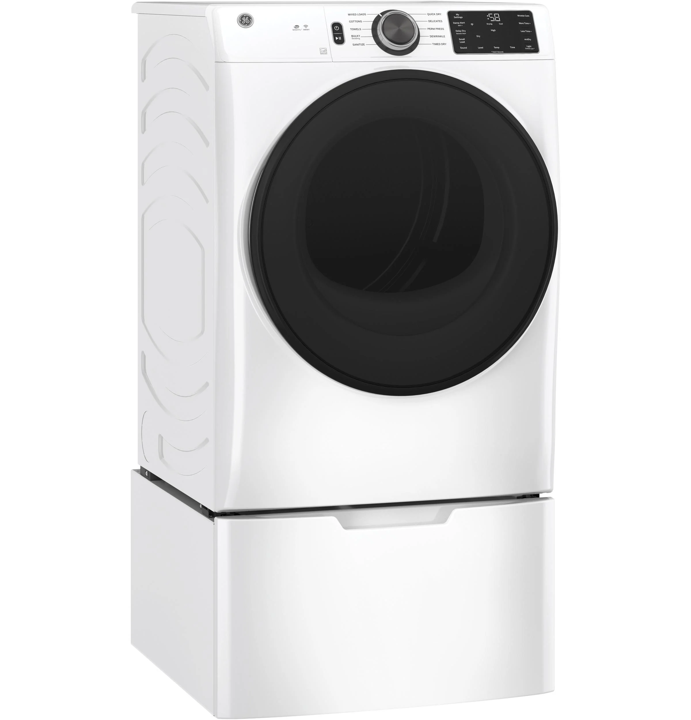 GFD55ESSNWW GE® ENERGY STAR® 7.8 cu. ft. Capacity Smart Front Load Electric Dryer with Sanitize Cycle - Image 3