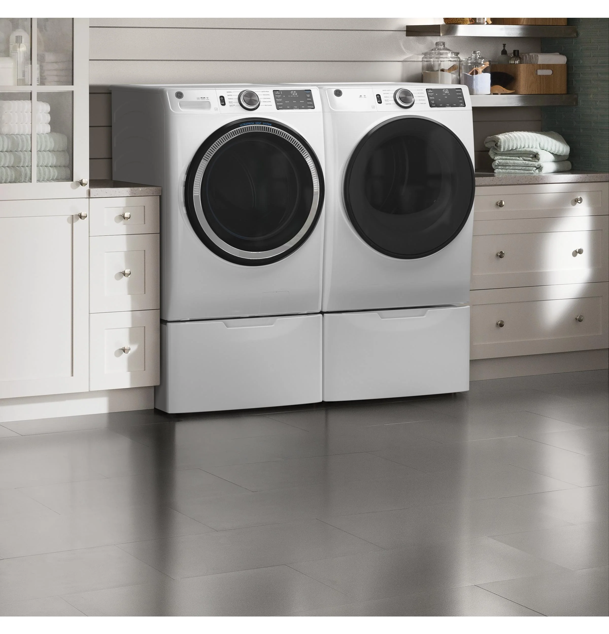 GFD55GSSNWW GE® ENERGY STAR® 7.8 cu. ft. Capacity Smart Front Load Gas Dryer with Sanitize Cycle - Image 23