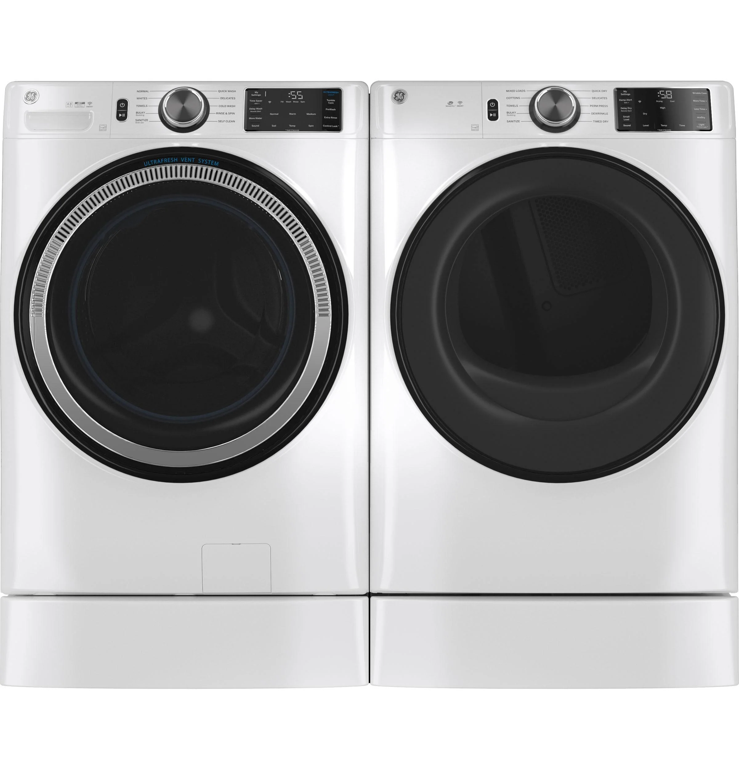 GFD55GSSNWW GE® ENERGY STAR® 7.8 cu. ft. Capacity Smart Front Load Gas Dryer with Sanitize Cycle - Image 26