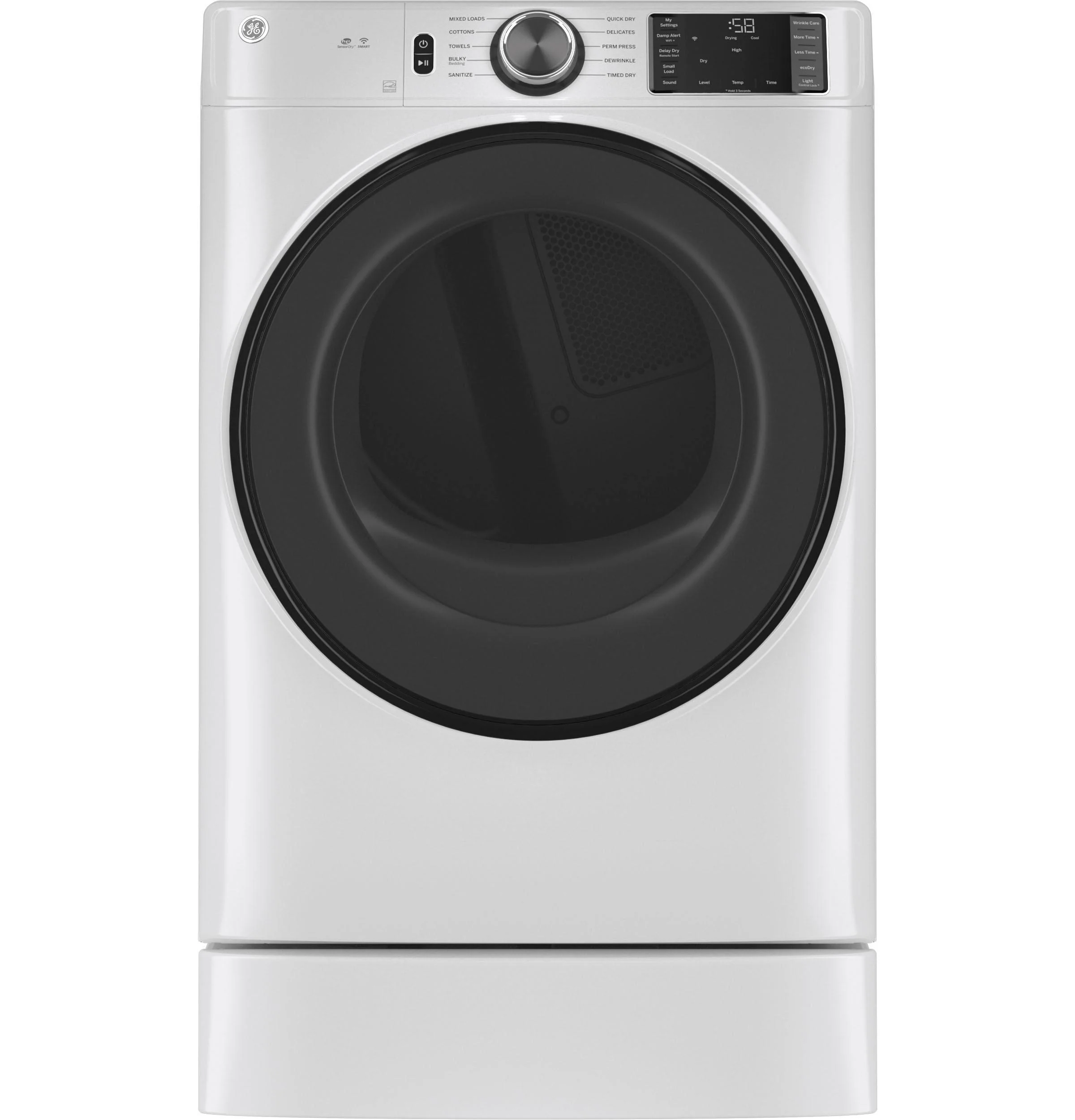 GFD55GSSNWW GE® ENERGY STAR® 7.8 cu. ft. Capacity Smart Front Load Gas Dryer with Sanitize Cycle - Image 51