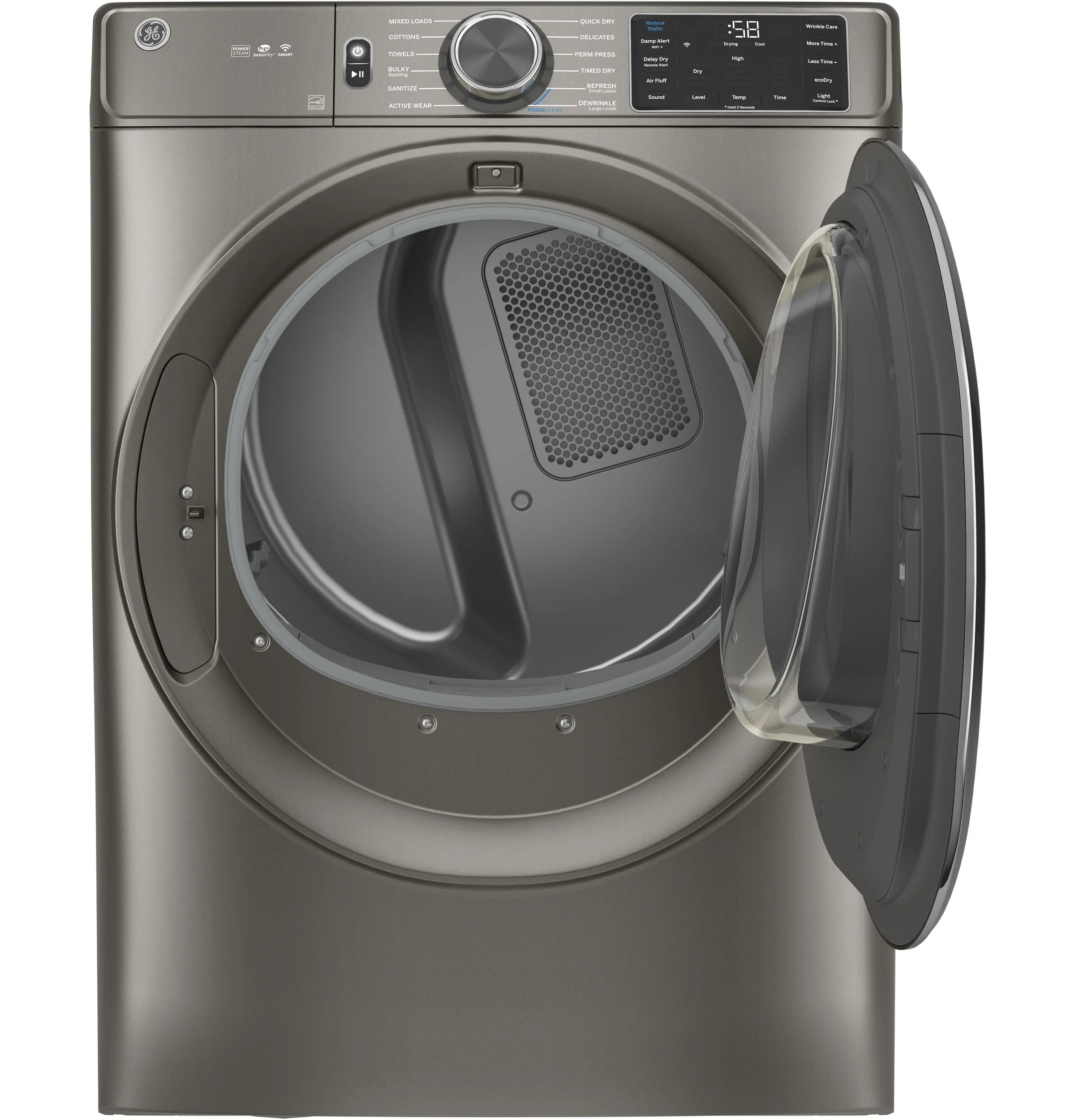 GE® 7.8 cu. ft. Capacity Smart Front Load Electric Dryer with Steam and Sanitize Cycle - Image 5