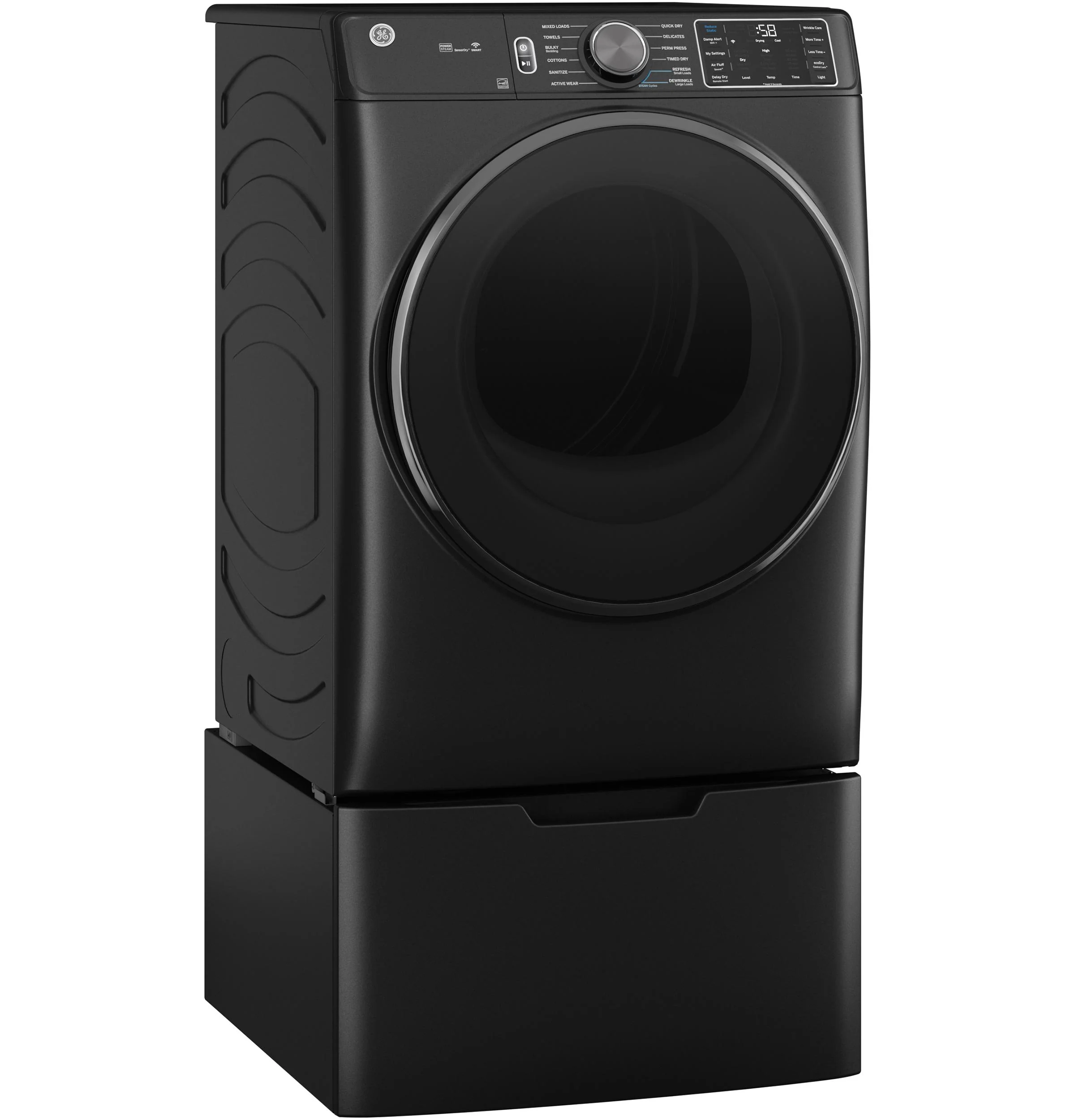 GFD65ESPVDS GE® ENERGY STAR® 7.8 cu. ft. Capacity Smart Front Load Electric Dryer with Steam and Sanitize Cycle - Image 11