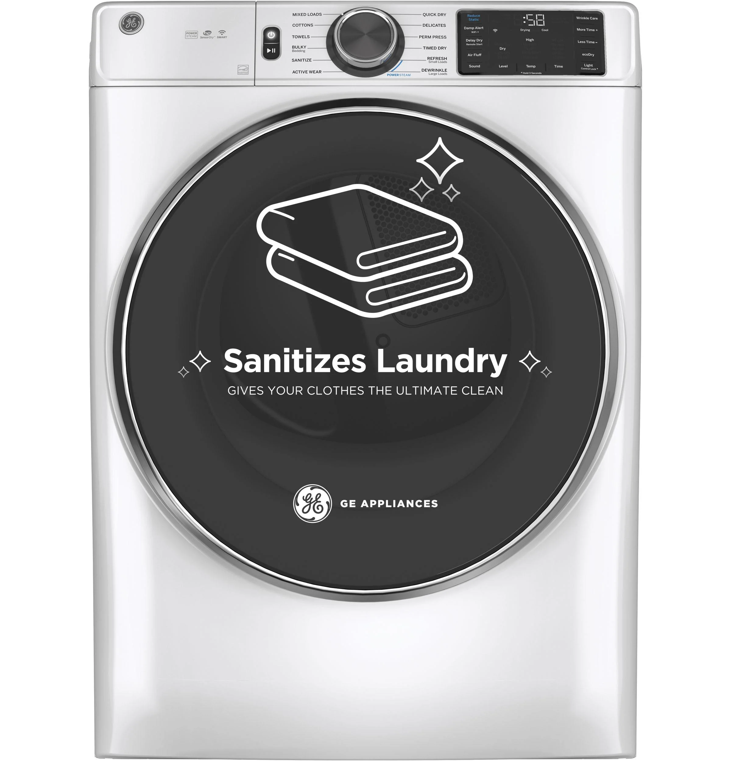 GE® 7.8 cu. ft. Capacity Smart Front Load Electric Dryer with Steam and Sanitize Cycle - Image 40
