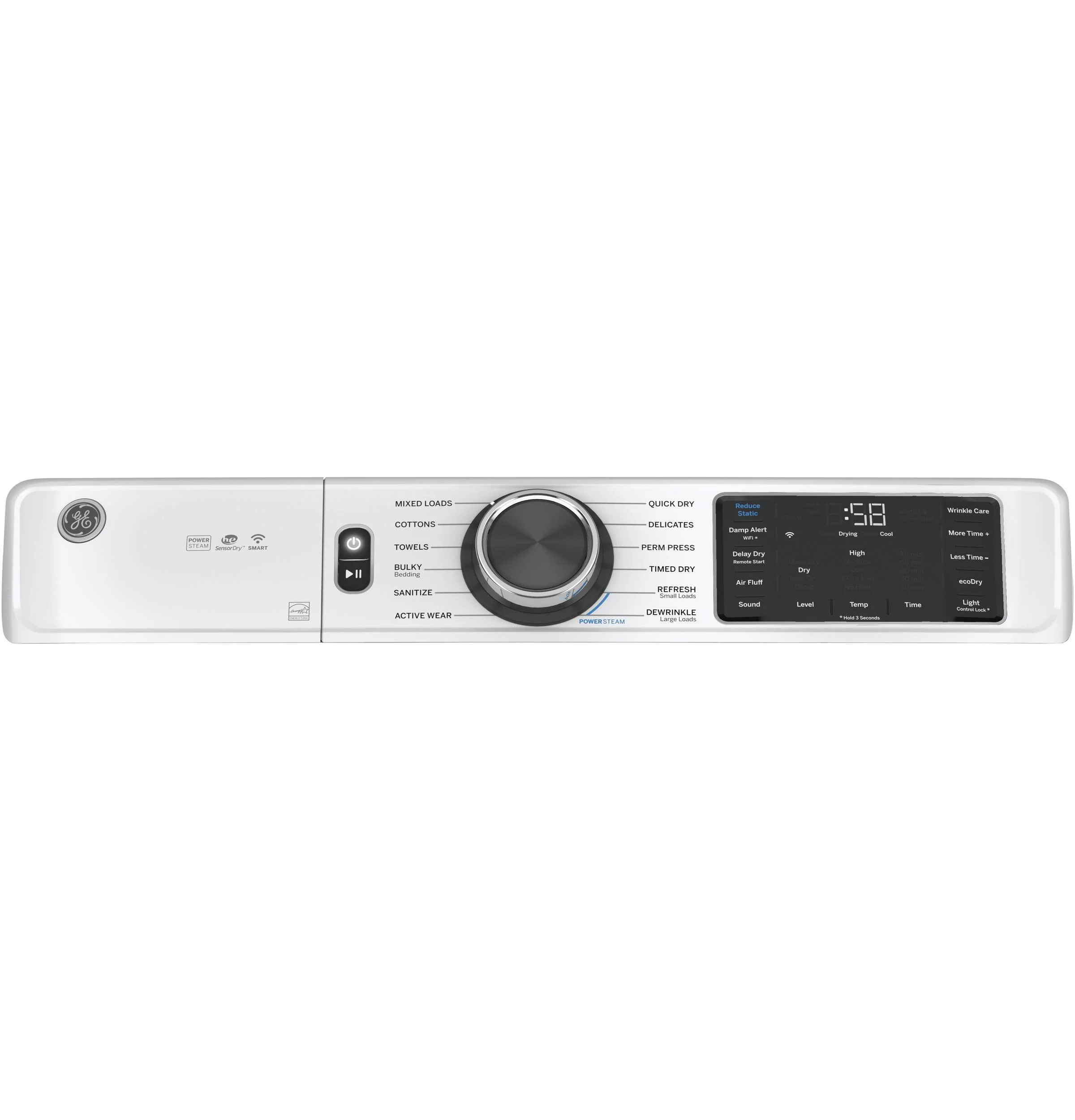 GE® 7.8 cu. ft. Capacity Smart Front Load Electric Dryer with Steam and Sanitize Cycle - Image 8