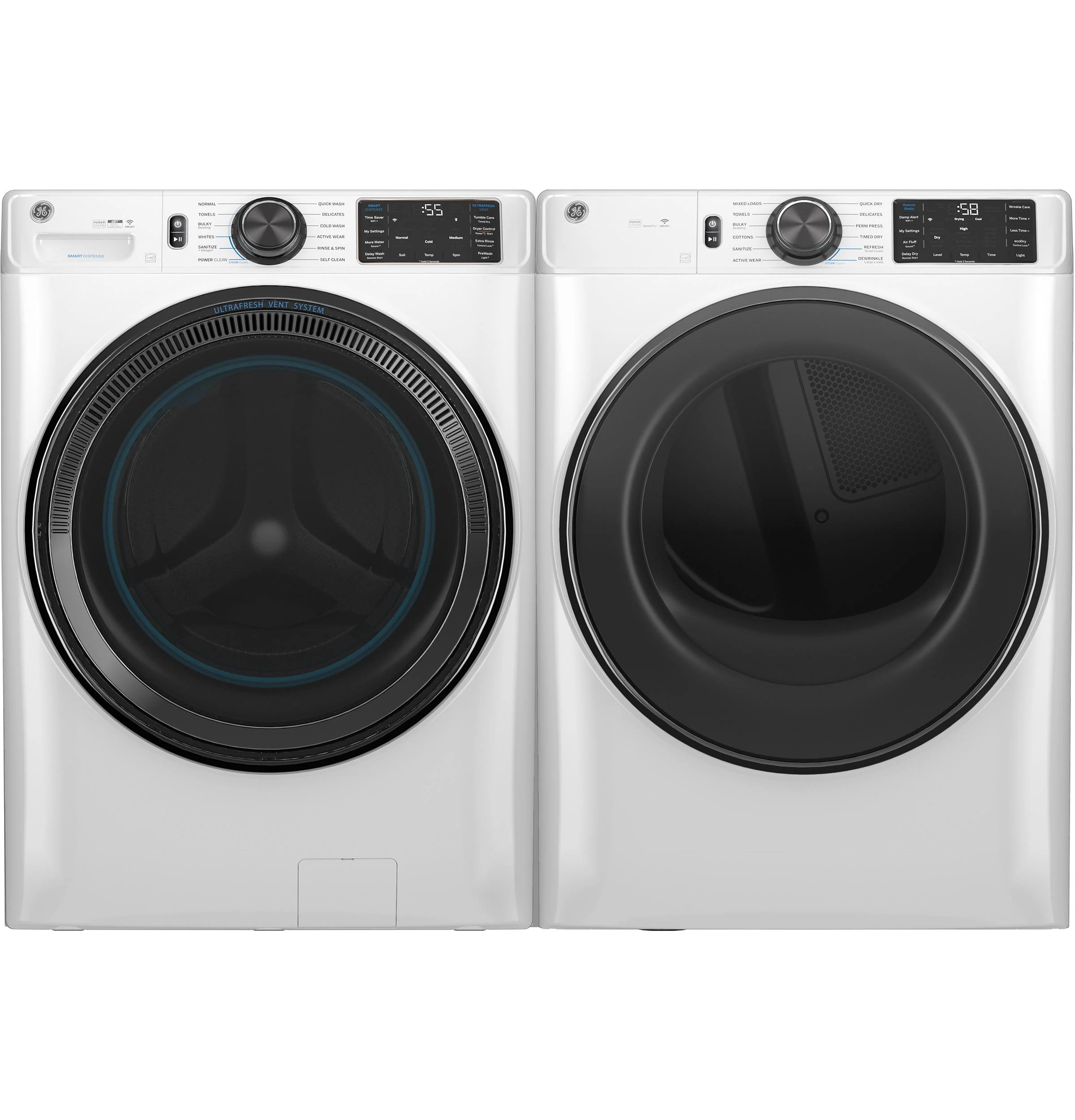 GFD65ESSVWW GE® ENERGY STAR® 7.8 cu. ft. Capacity Smart Front Load Electric Dryer with Steam and Sanitize Cycle - Image 7
