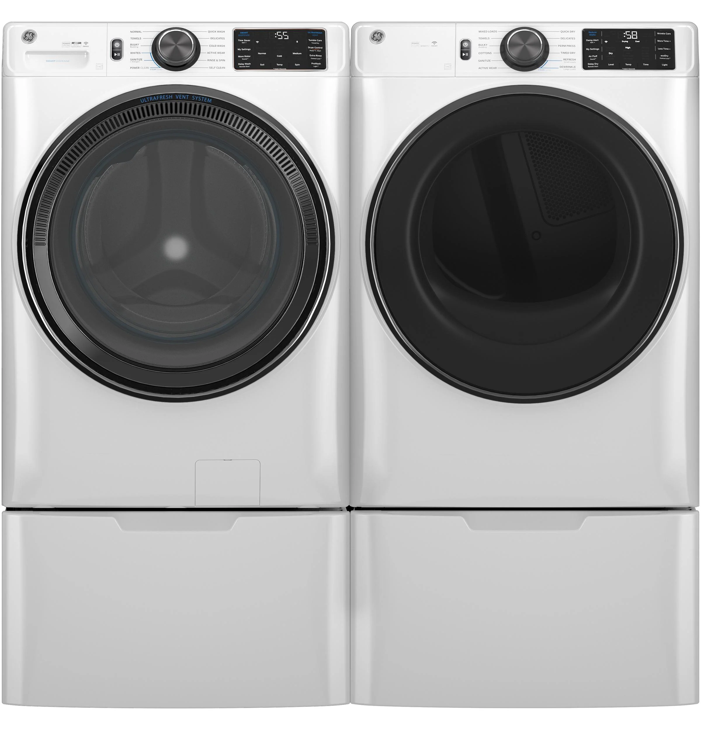 GFD65ESSVWW GE® ENERGY STAR® 7.8 cu. ft. Capacity Smart Front Load Electric Dryer with Steam and Sanitize Cycle - Image 8