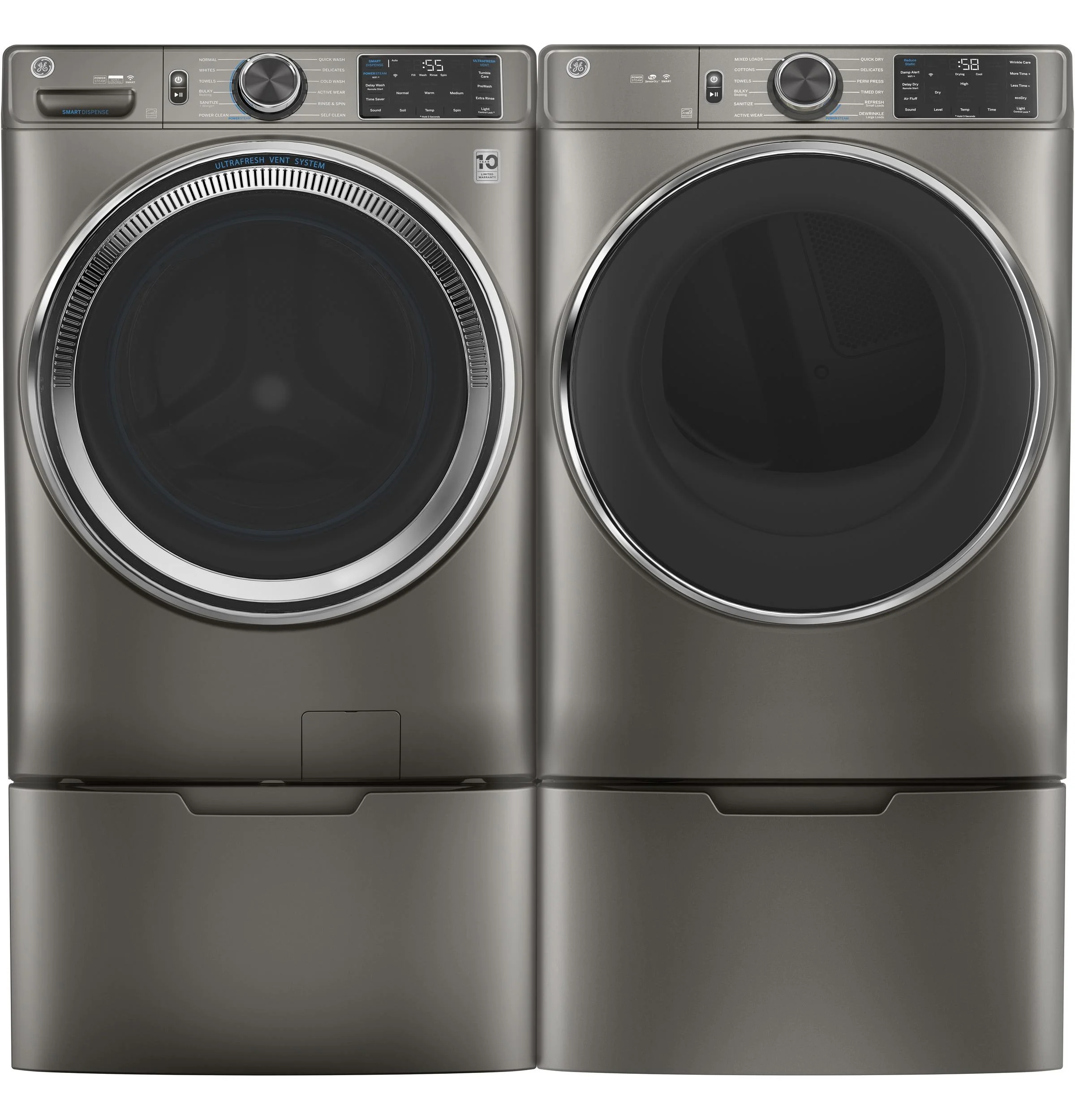 GE® 7.8 cu. ft. Capacity Smart Front Load Gas Dryer with Steam and Sanitize Cycle - Image 28