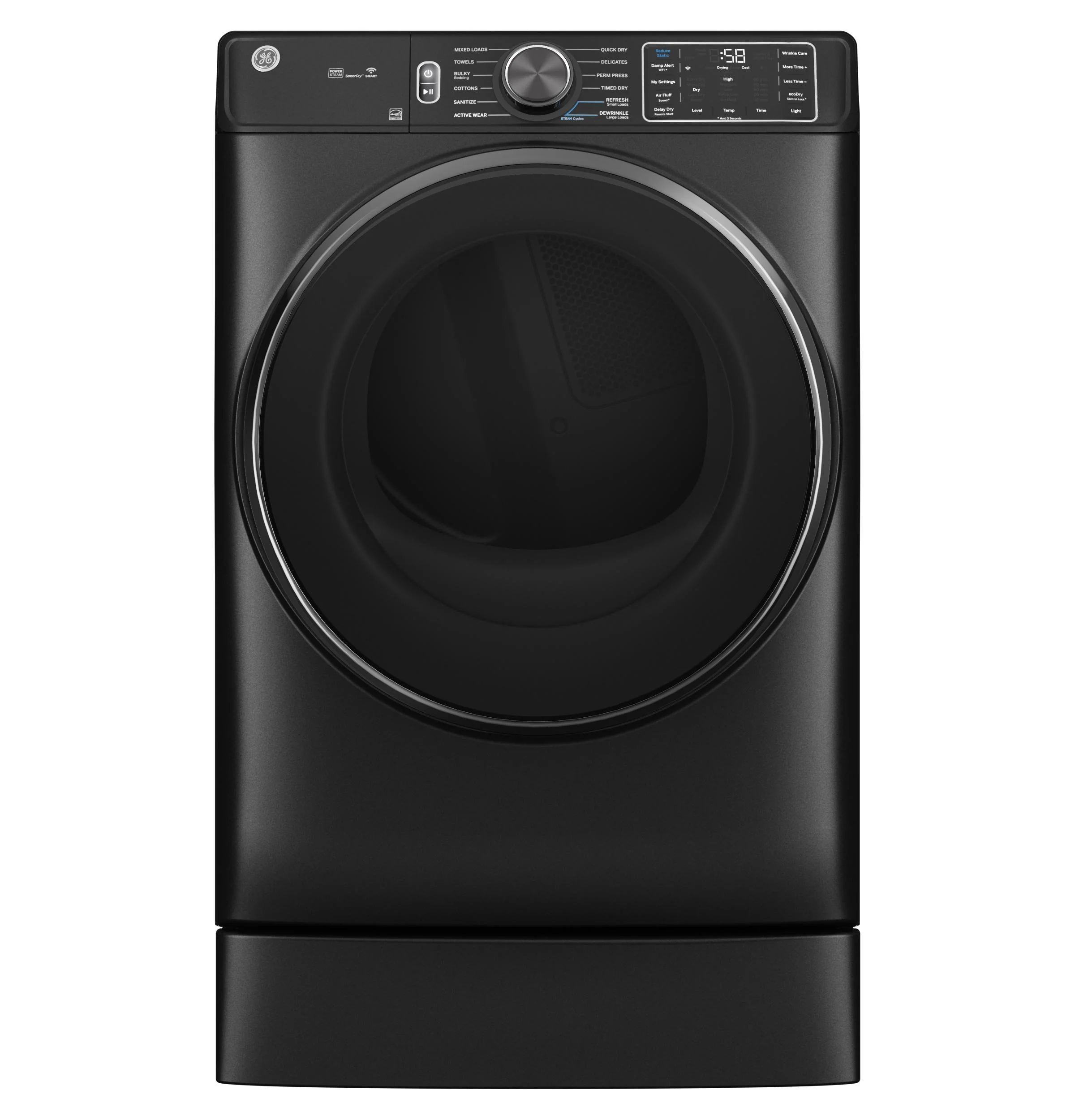GFD65GSPVDS GE® ENERGY STAR® 7.8 cu. ft. Capacity Smart Front Load Gas Dryer with Steam and Sanitize Cycle - Image 10