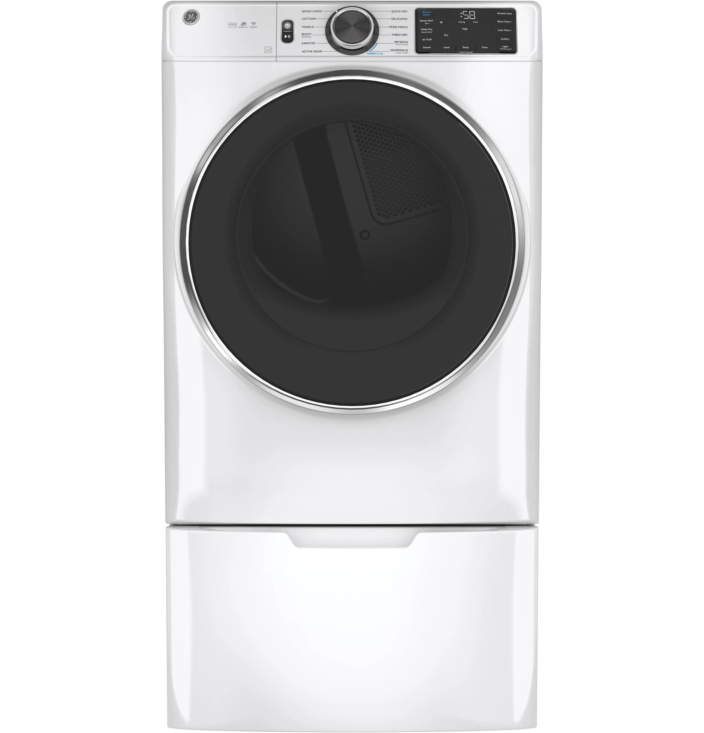 GE® 7.8 cu. ft. Capacity Smart Front Load Gas Dryer with Steam and Sanitize Cycle - Image 22