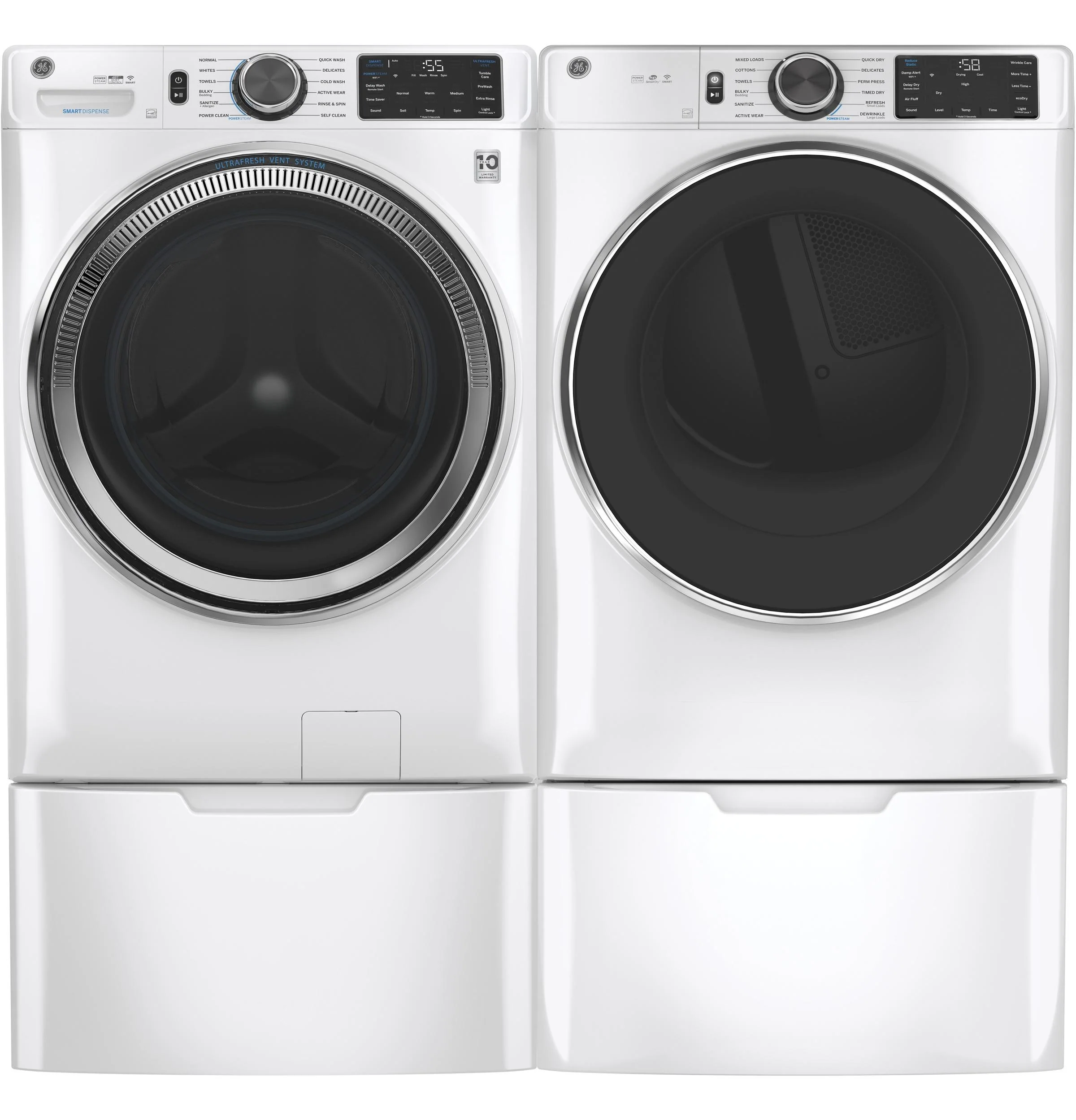 GE® 7.8 cu. ft. Capacity Smart Front Load Gas Dryer with Steam and Sanitize Cycle - Image 27