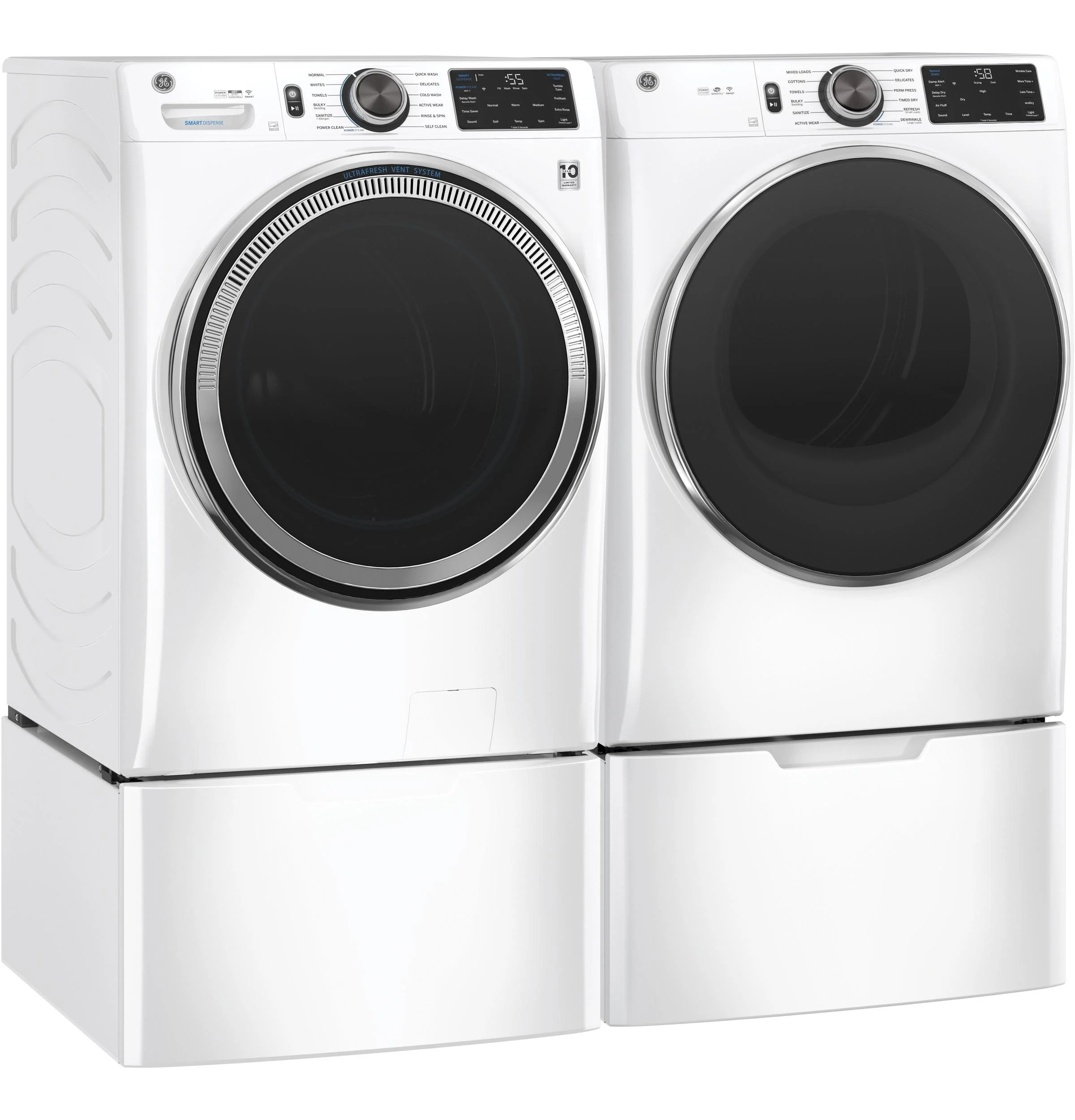 GE® 7.8 cu. ft. Capacity Smart Front Load Gas Dryer with Steam and Sanitize Cycle - Image 4