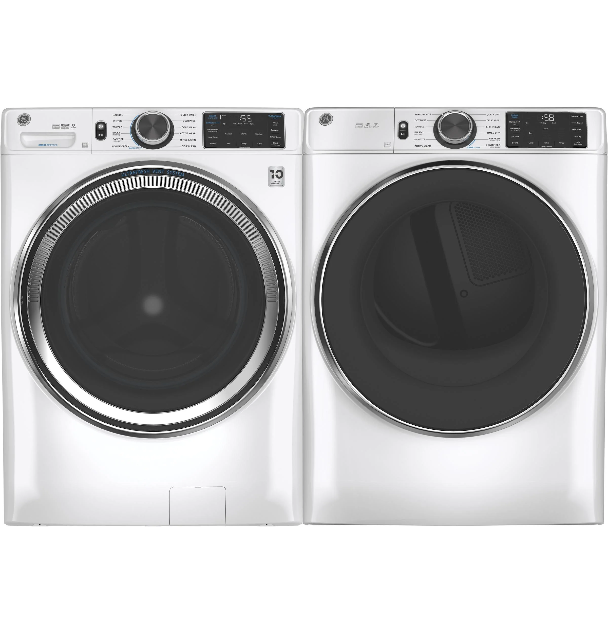 GE® 7.8 cu. ft. Capacity Smart Front Load Gas Dryer with Steam and Sanitize Cycle - Image 6