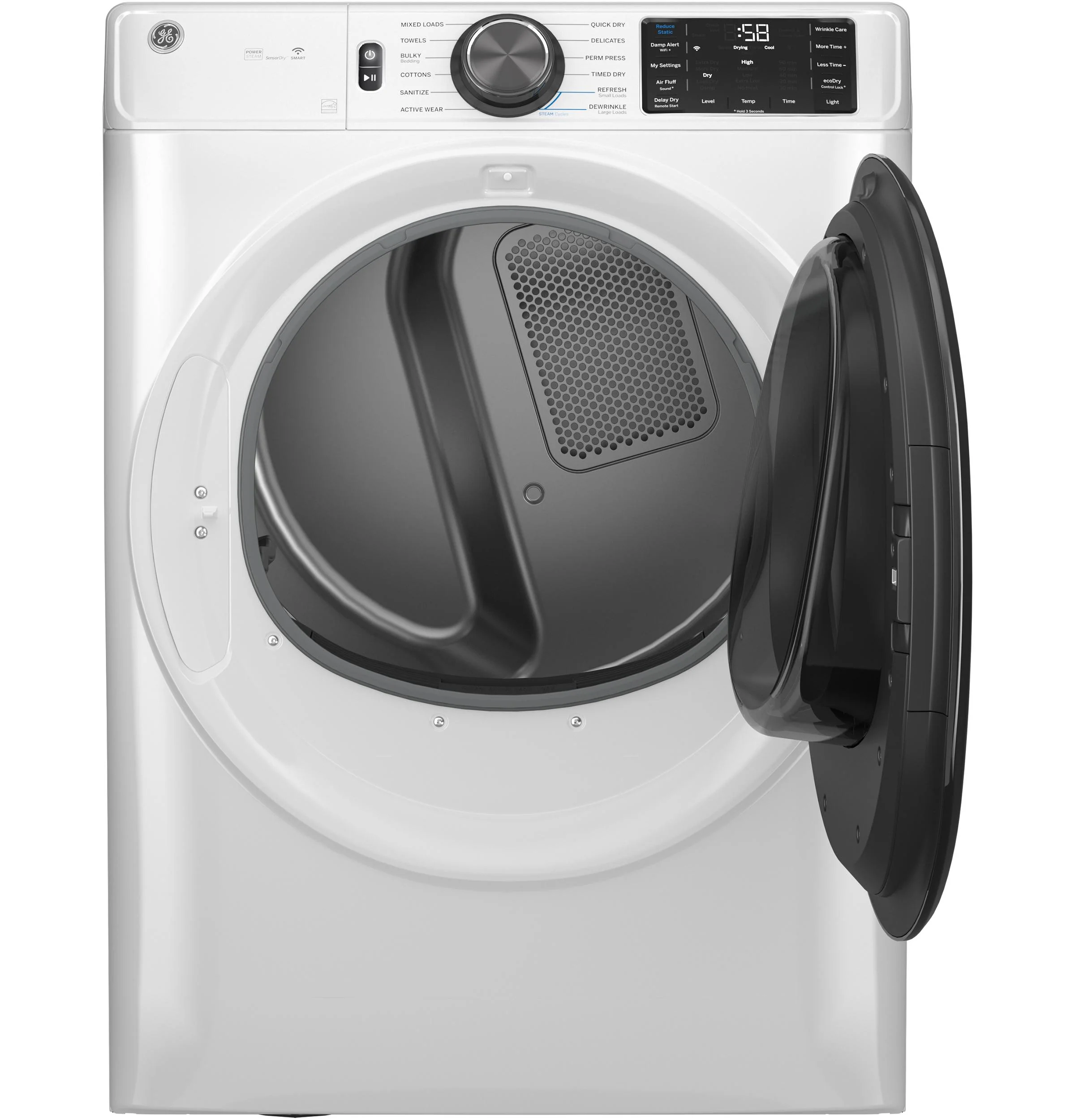 GFD65GSSVWW GE® ENERGY STAR® 7.8 cu. ft. Capacity Smart Front Load Gas Dryer with Steam and Sanitize Cycle - Image 3