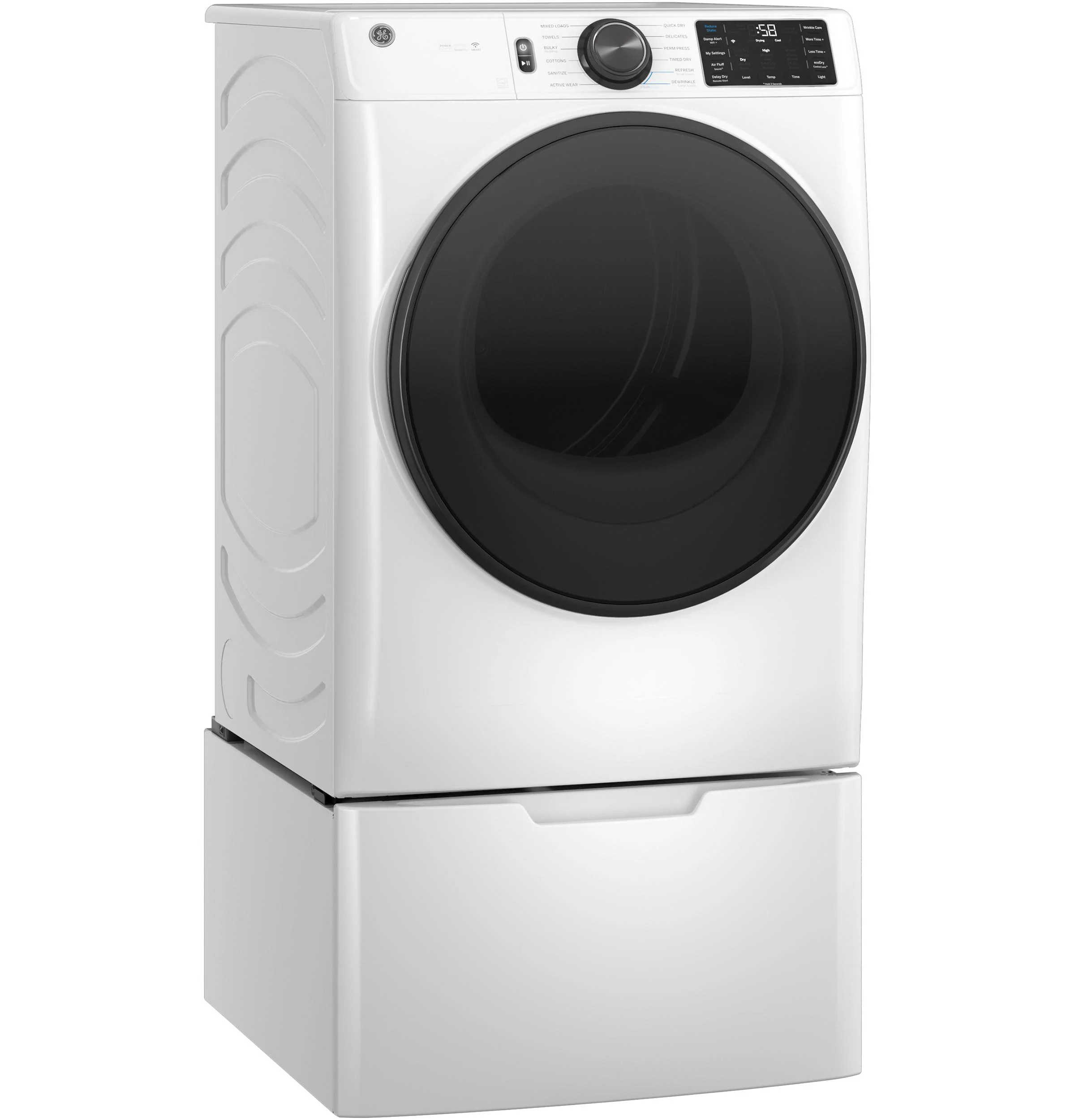 GFD65GSSVWW GE® ENERGY STAR® 7.8 cu. ft. Capacity Smart Front Load Gas Dryer with Steam and Sanitize Cycle - Image 5