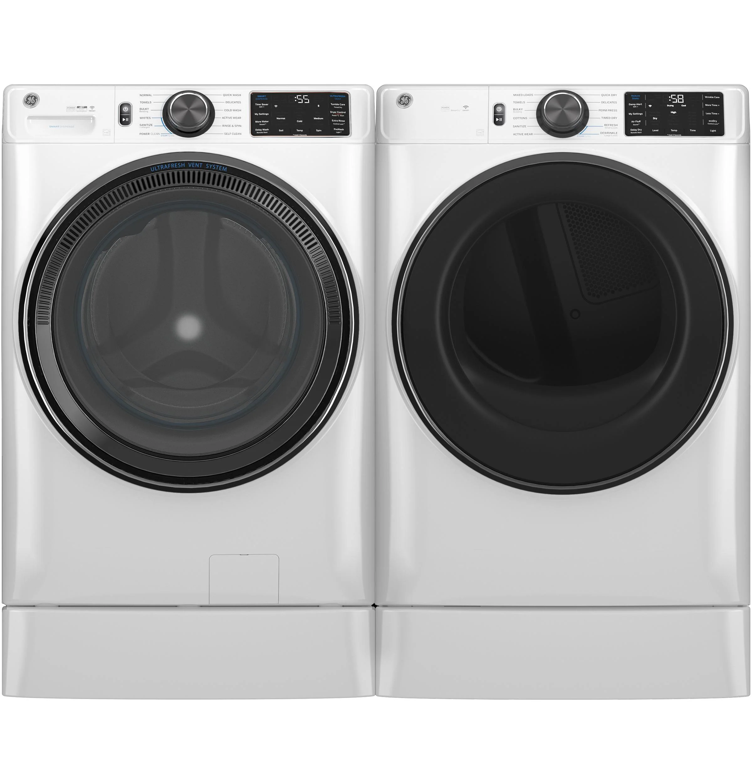 GFD65GSSVWW GE® ENERGY STAR® 7.8 cu. ft. Capacity Smart Front Load Gas Dryer with Steam and Sanitize Cycle - Image 9