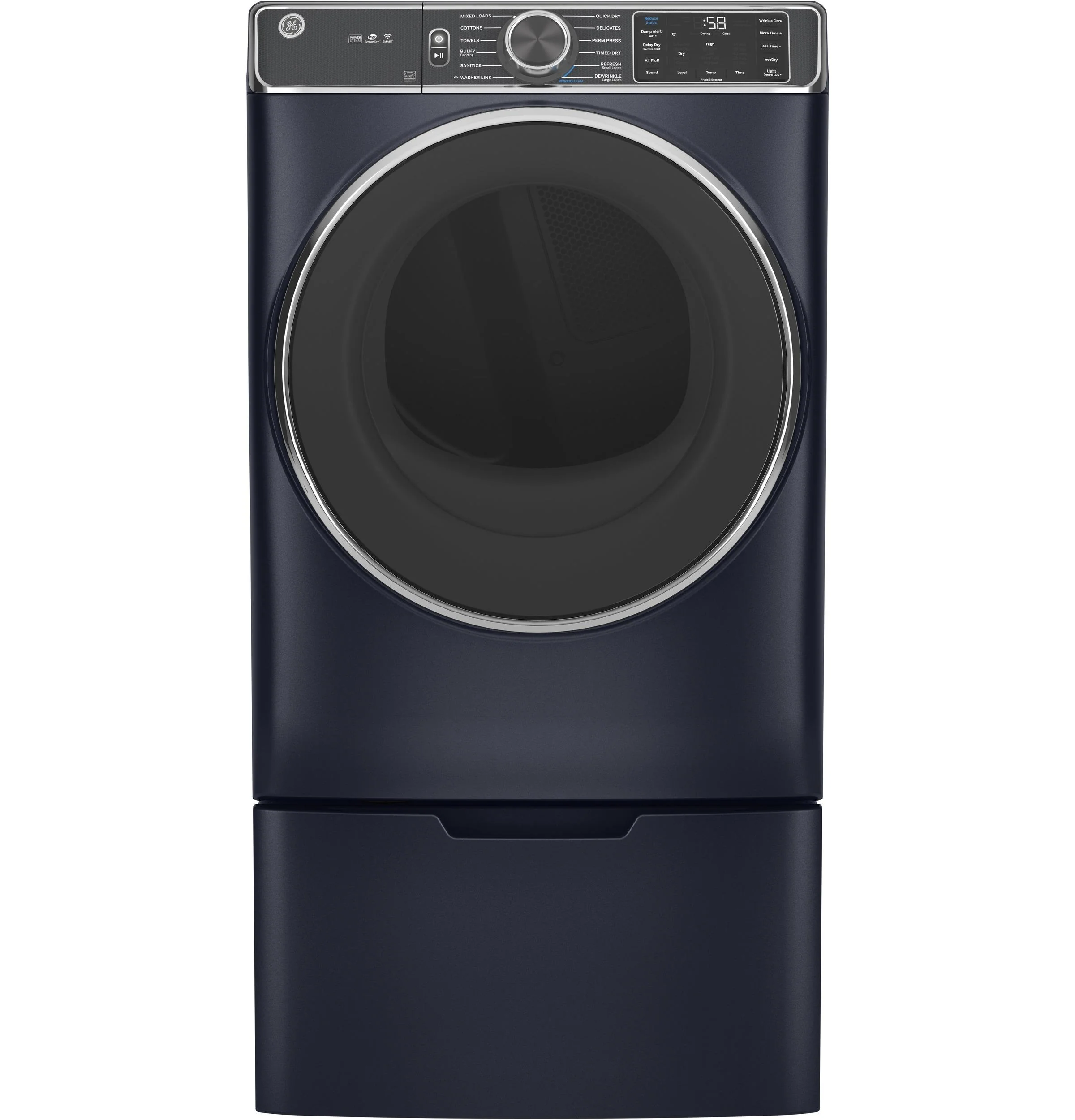 GE® ENERGY STAR® 7.8 cu. ft. Capacity Smart Front Load Electric Dryer with Steam and Sanitize Cycle - Image 24