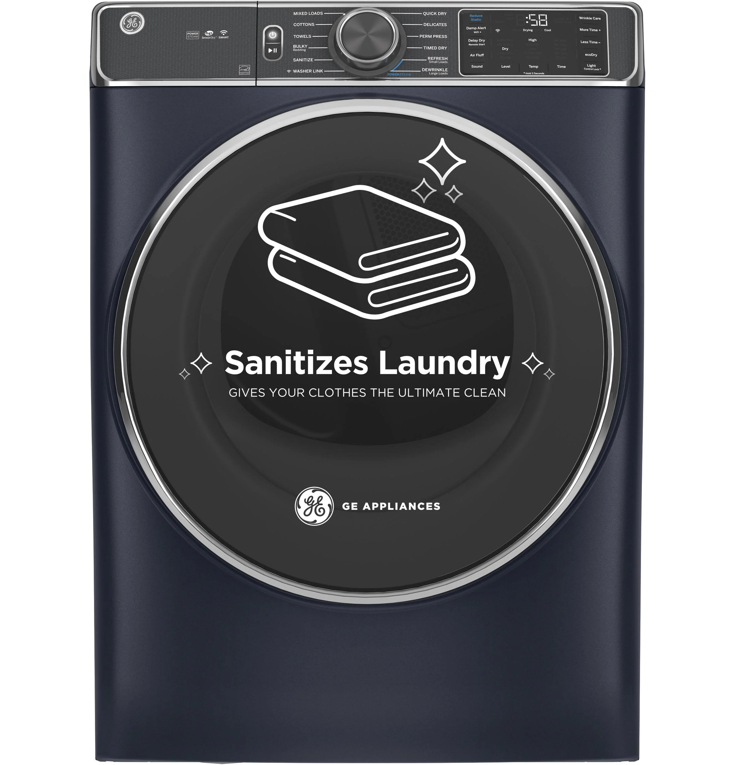 GE® ENERGY STAR® 7.8 cu. ft. Capacity Smart Front Load Electric Dryer with Steam and Sanitize Cycle - Image 42