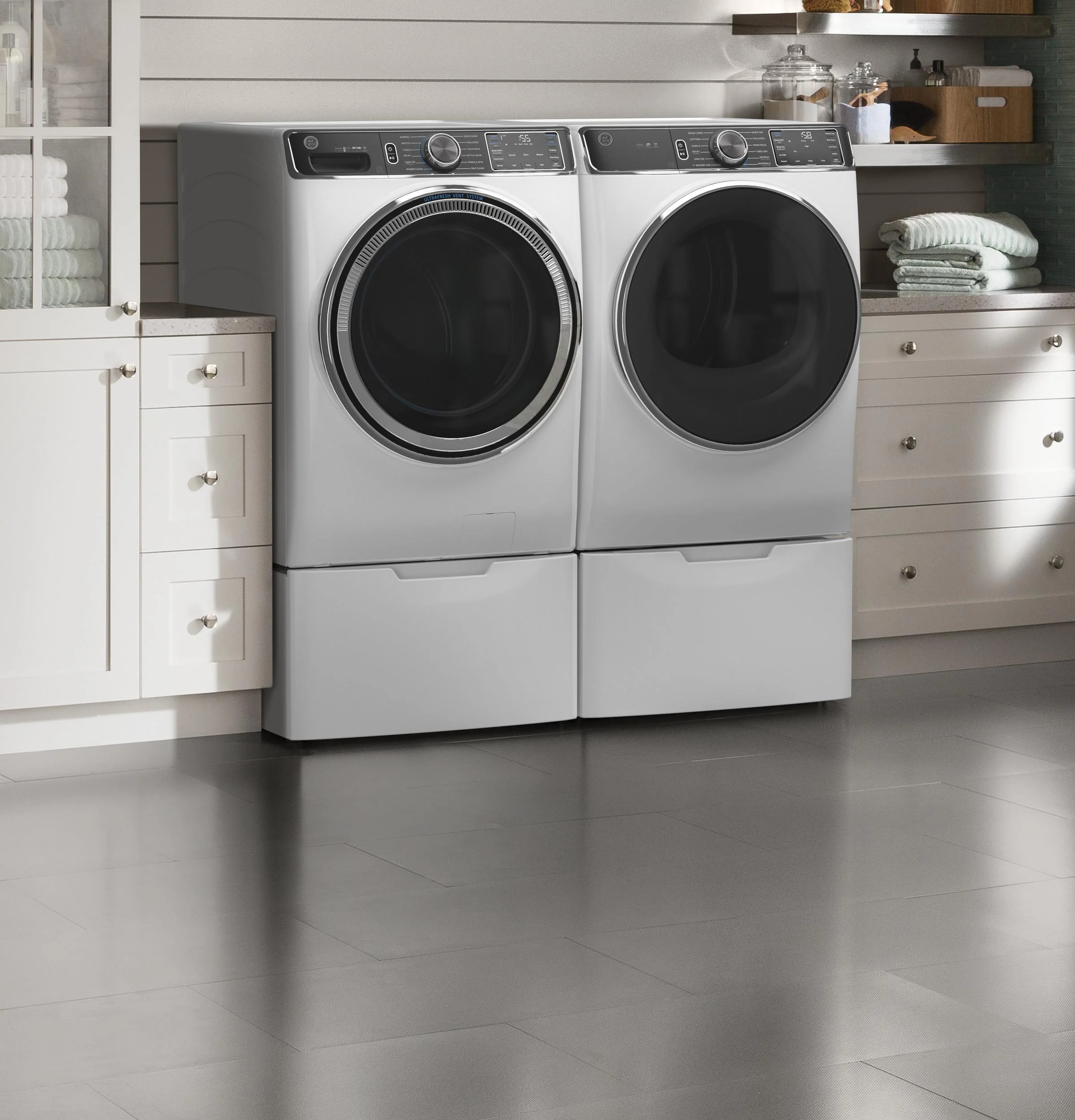 GE® ENERGY STAR® 7.8 cu. ft. Capacity Smart Front Load Electric Dryer with Steam and Sanitize Cycle - Image 41