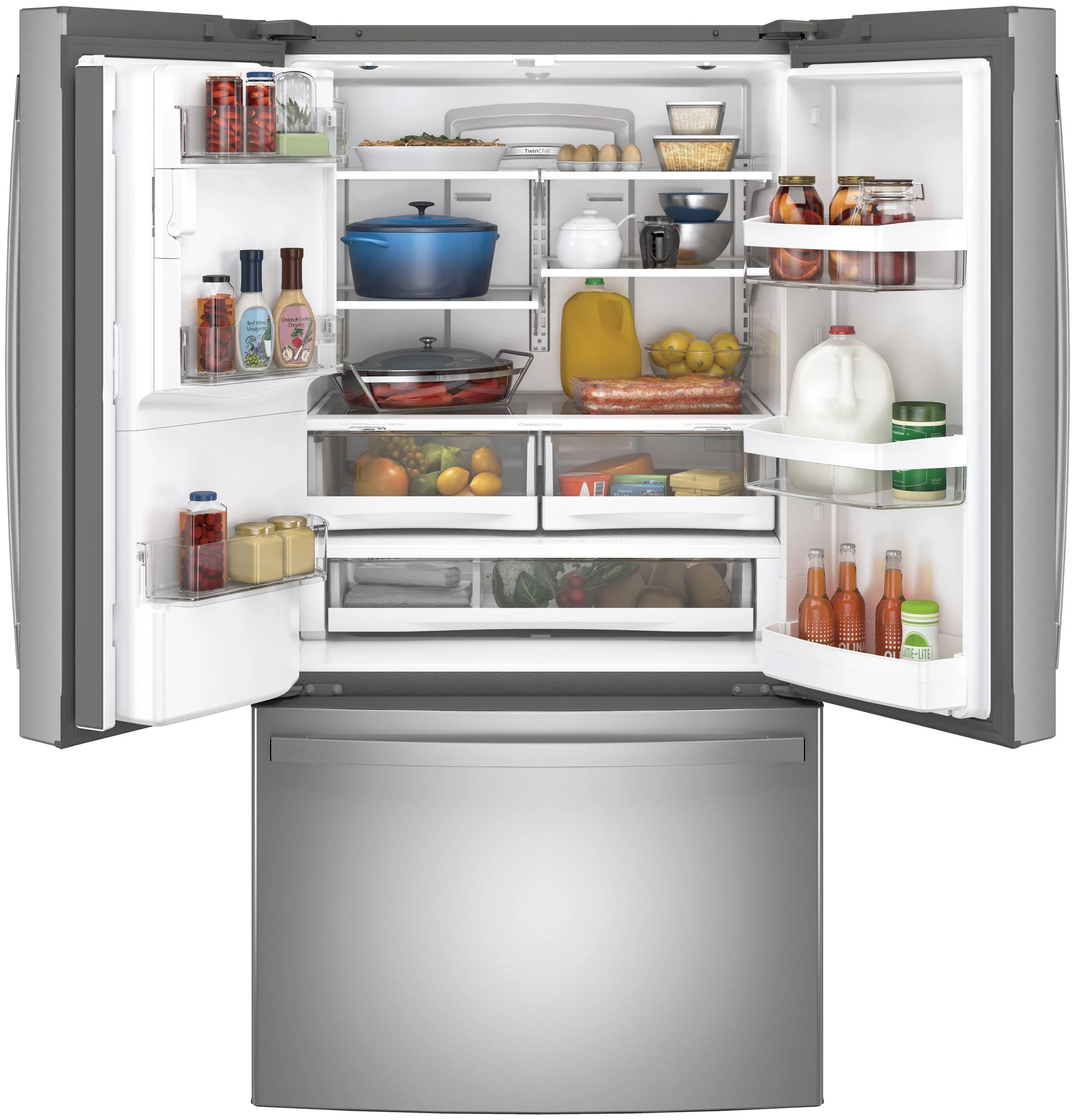 GFE28GYNFS GE® ENERGY STAR® 27.7 Cu. Ft. Fingerprint Resistant French-Door Refrigerator - Image 2
