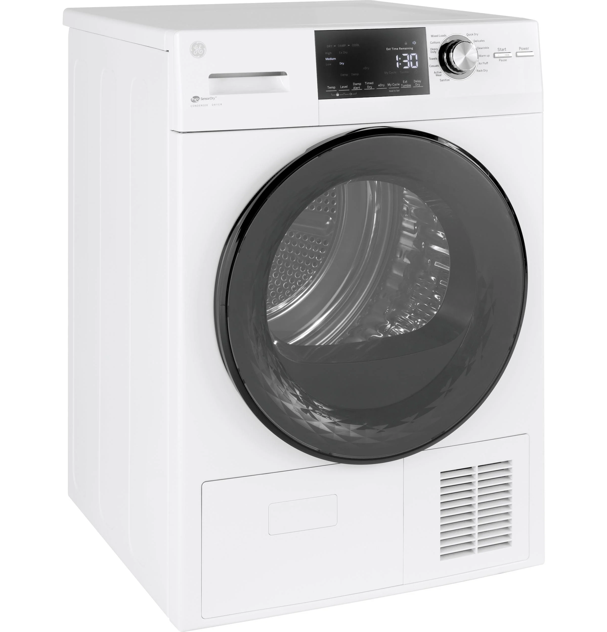 GFT14ESSMWW GE® ENERGY STAR® 24" 4.1 Cu.Ft. Front Load Ventless Condenser Electric Dryer with Stainless Steel Basket - Image 4