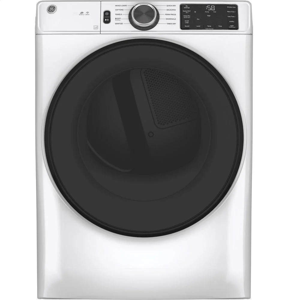 GFV55ESSNWW GE® Long Vent 7.8 cu. ft. Capacity Smart Electric Dryer with Sanitize Cycle - Image 2