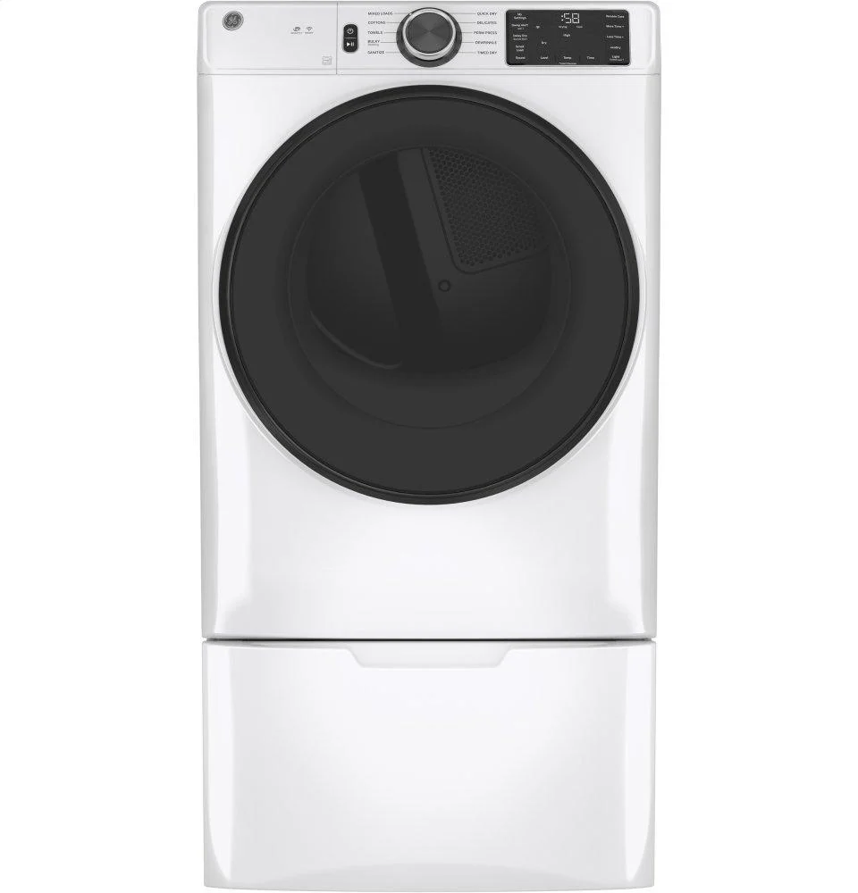 GFV55ESSNWW GE® Long Vent 7.8 cu. ft. Capacity Smart Electric Dryer with Sanitize Cycle - Image 3