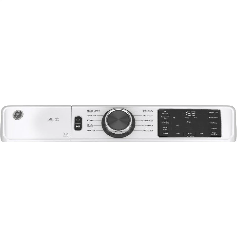 GFV55ESSNWW GE® Long Vent 7.8 cu. ft. Capacity Smart Electric Dryer with Sanitize Cycle - Image 9