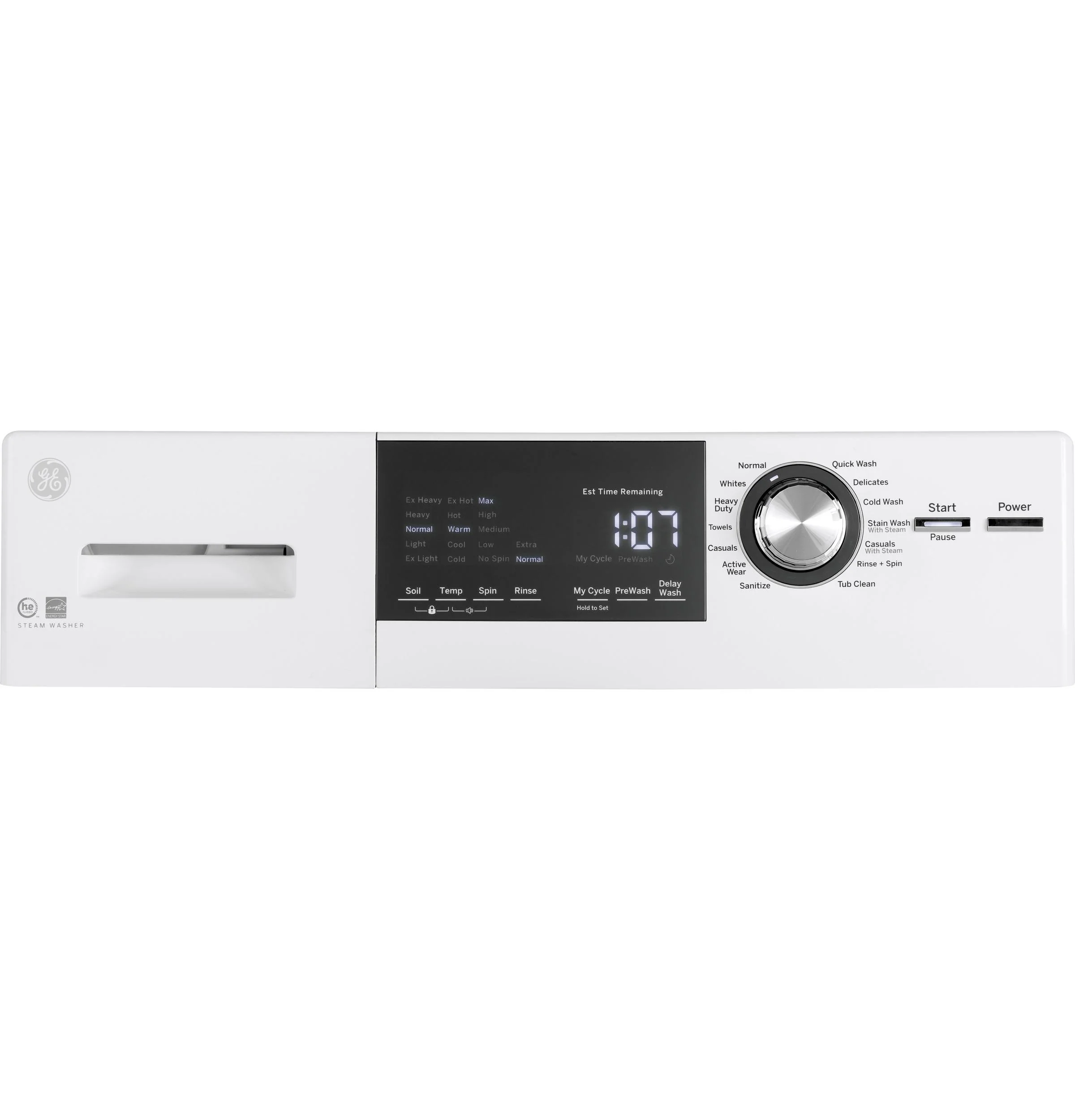 GFW148SSMWW GE® ENERGY STAR® 24" 2.4 Cu. Ft. Front Load Washer with Steam - Image 2