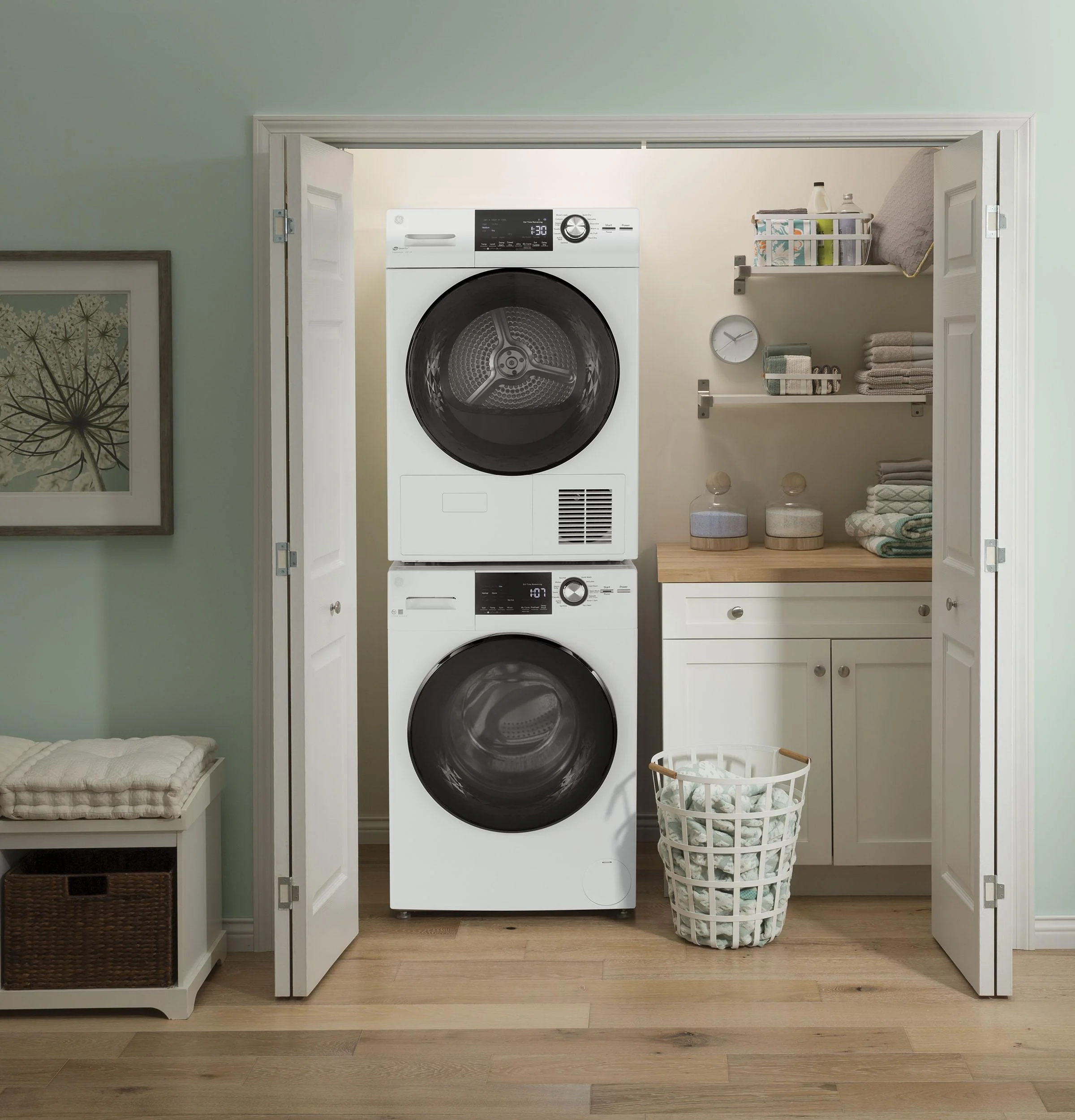 GFW148SSMWW GE® ENERGY STAR® 24" 2.4 Cu. Ft. Front Load Washer with Steam - Image 8