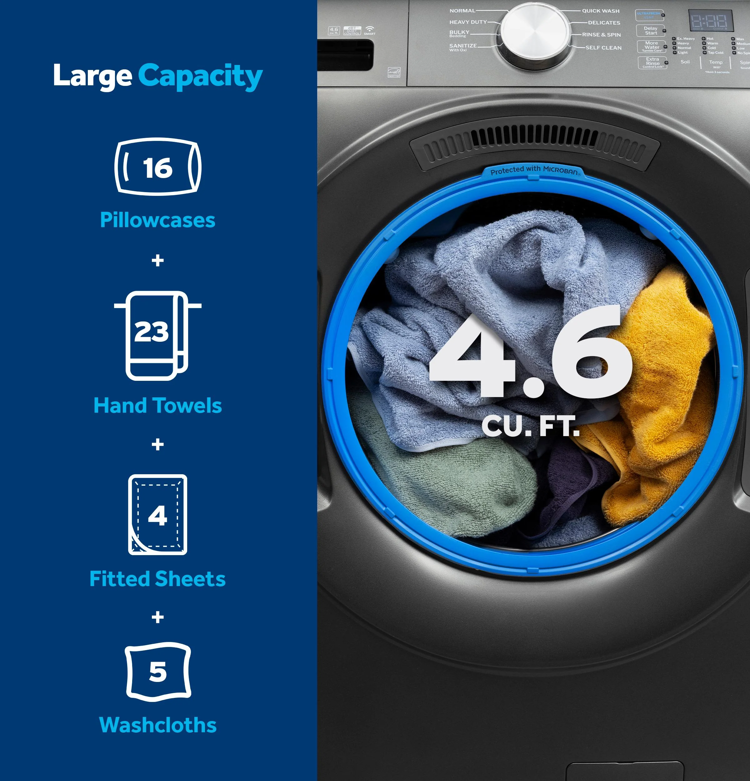 GFW350SPYDS GE® ENERGY STAR® 4.6 cu. ft. Capacity Smart Front Load Washer with UltraFresh Vent System with OdorBlock™ - Image 12