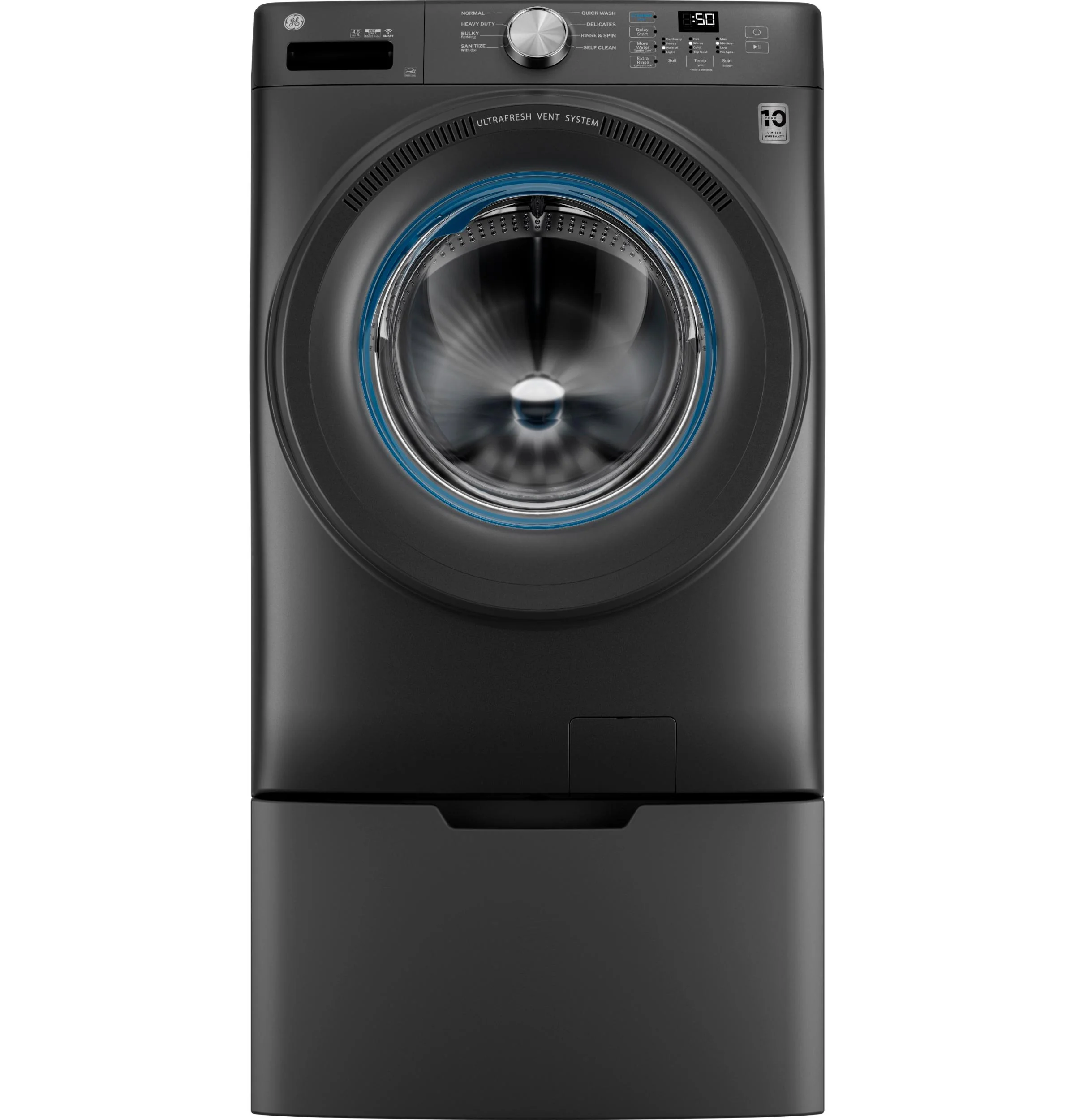 GFW350SPYDS GE® ENERGY STAR® 4.6 cu. ft. Capacity Smart Front Load Washer with UltraFresh Vent System with OdorBlock™ - Image 4