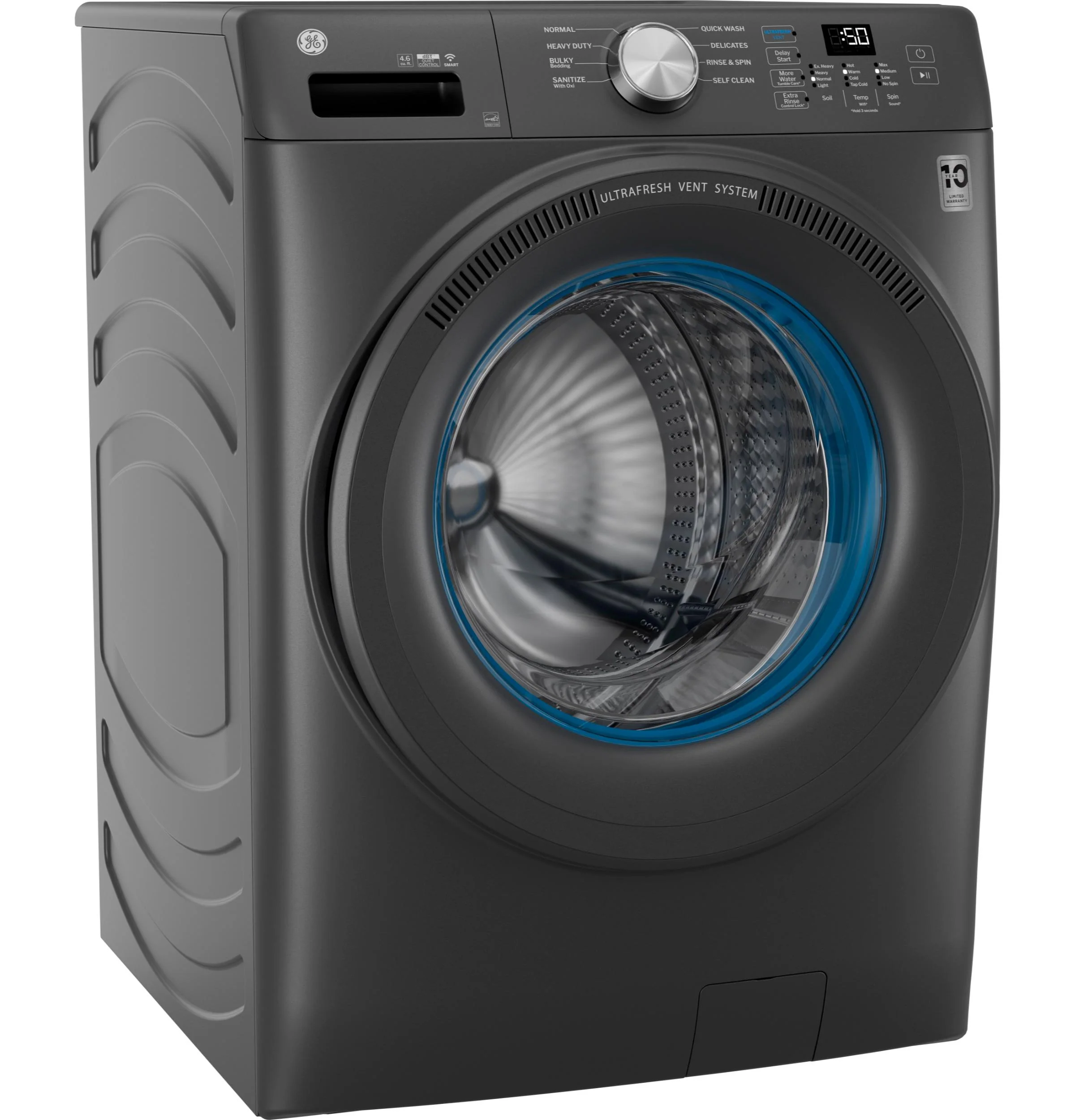 GFW350SPYDS GE® ENERGY STAR® 4.6 cu. ft. Capacity Smart Front Load Washer with UltraFresh Vent System with OdorBlock™ - Image 6